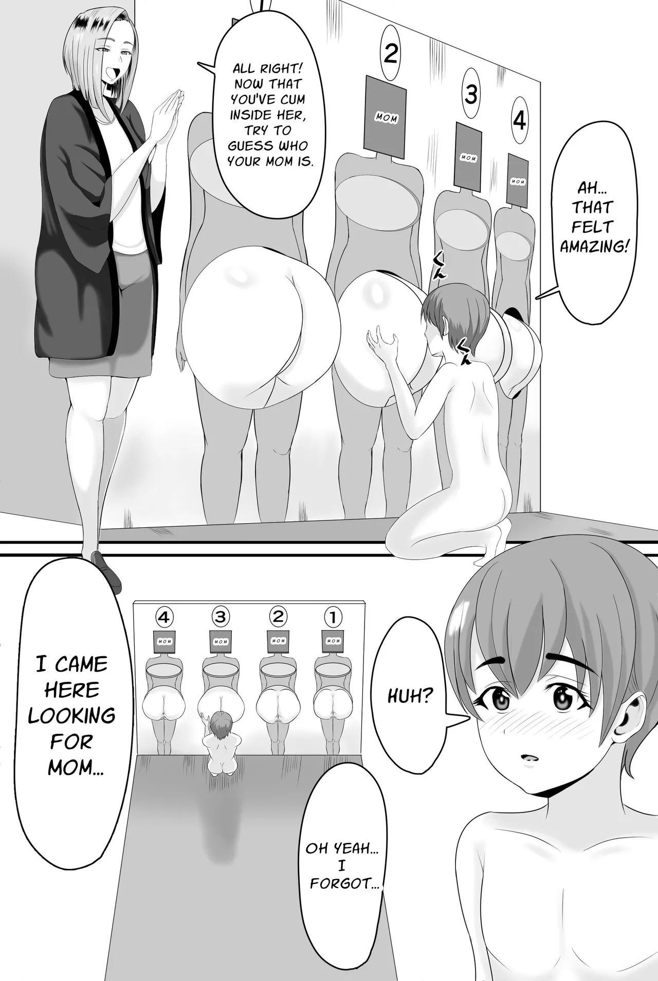 Kyonyuu Kyojiri Mama o Tasuketa Kereba Mama no Hadaka Atete Mite | If You Want to Save your Busty Big Ass Mom, Try Guessing her Naked – Chapter 1 – page 47
