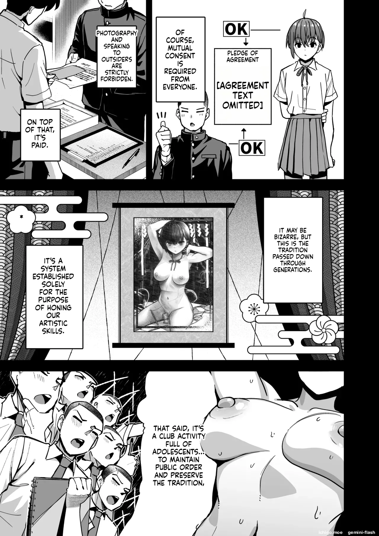 Inshuu Bijutsubu Kouhai Nude Model to Okiteyaburi no Sex ga Shita | Indecent Art Club: I would like to break the rules and fool around with my junior nude model — preview page 4