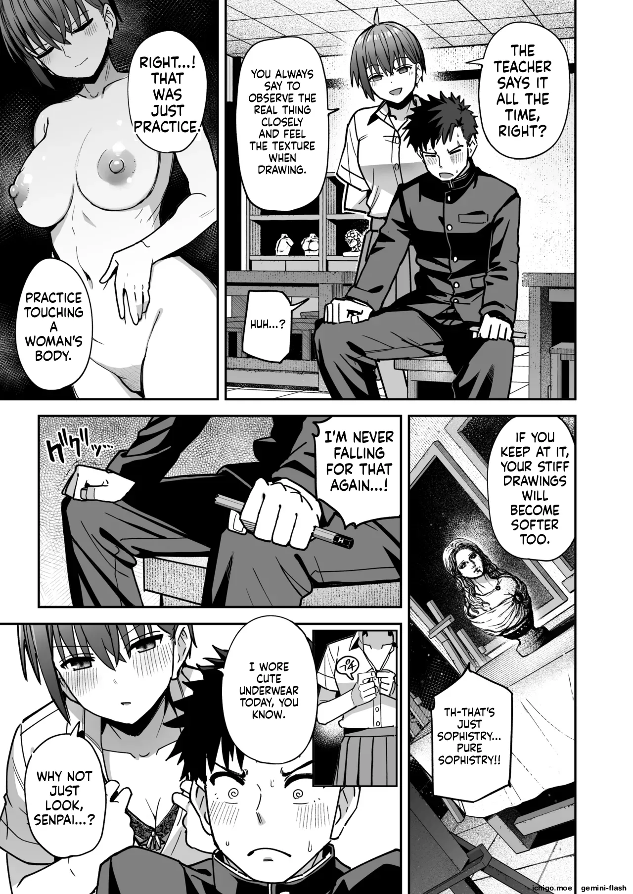 Inshuu Bijutsubu Kouhai Nude Model to Okiteyaburi no Sex ga Shita | Indecent Art Club: I would like to break the rules and fool around with my junior nude model – Chapter 1 – page 36