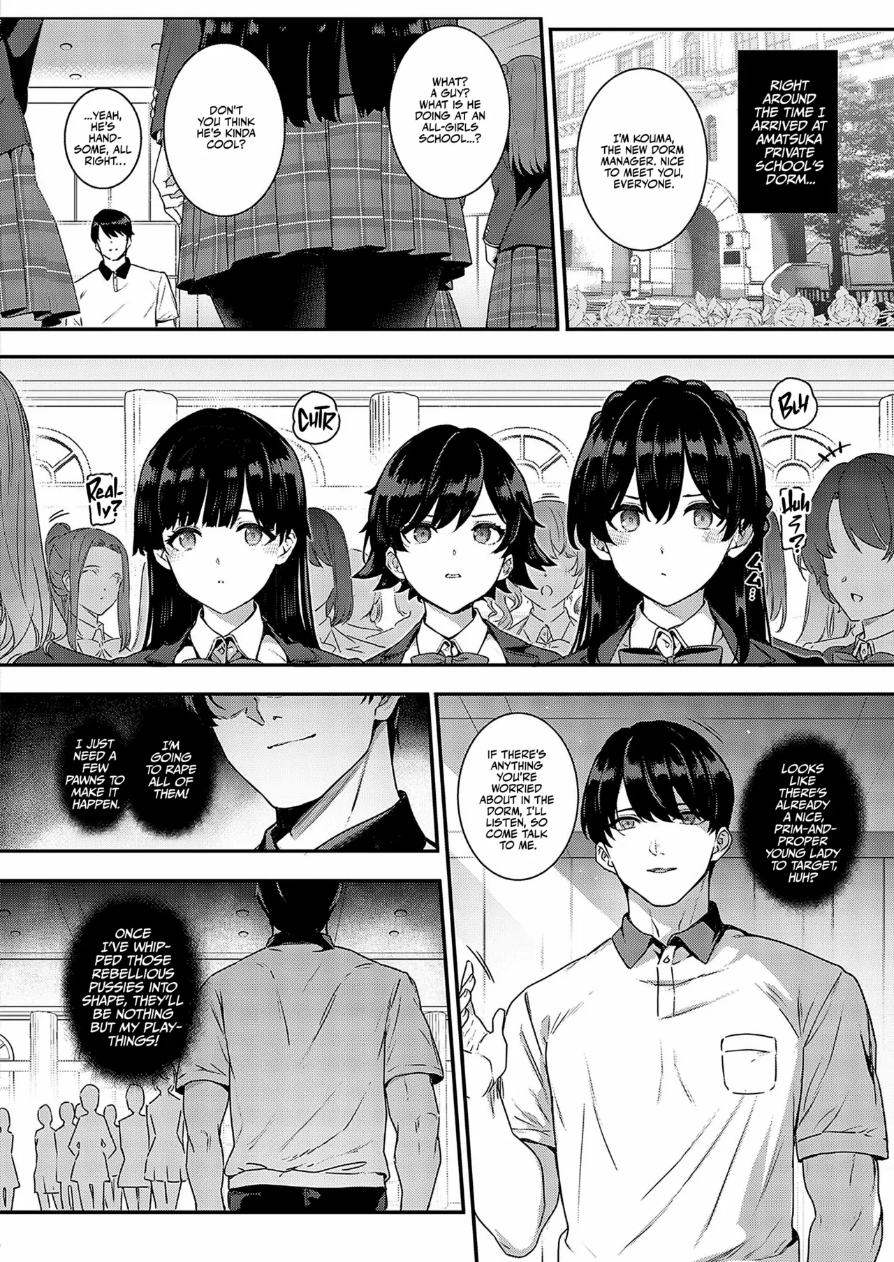 Amatsuka Gakuen no Ryoukan Seikatsu Shinyuu no Mitsu Ana | Amatsuka Girls’ Sex Life: Umino Ayumi – Shiramine Kuou Part 1&2 — preview page 2