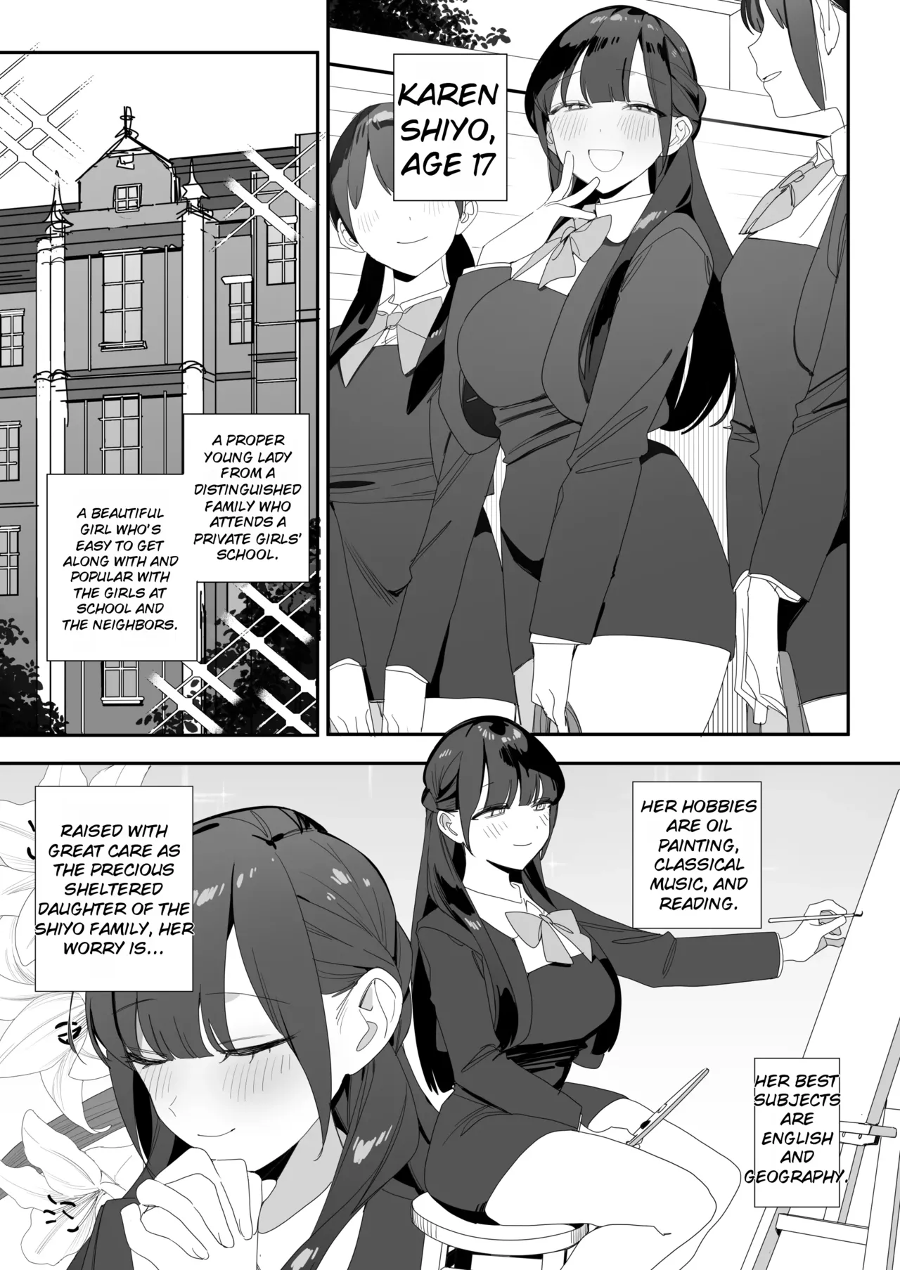 Shiyou-san Chi no Hakoiri Ojou-sama ni Seiyoku Shori Zangyou Saserareru Hanashi | The Story of How the Sheltered Young Lady from the Ajisai Family Is Made to Work Overtime to Satisfy Sexual Desires — preview page 3