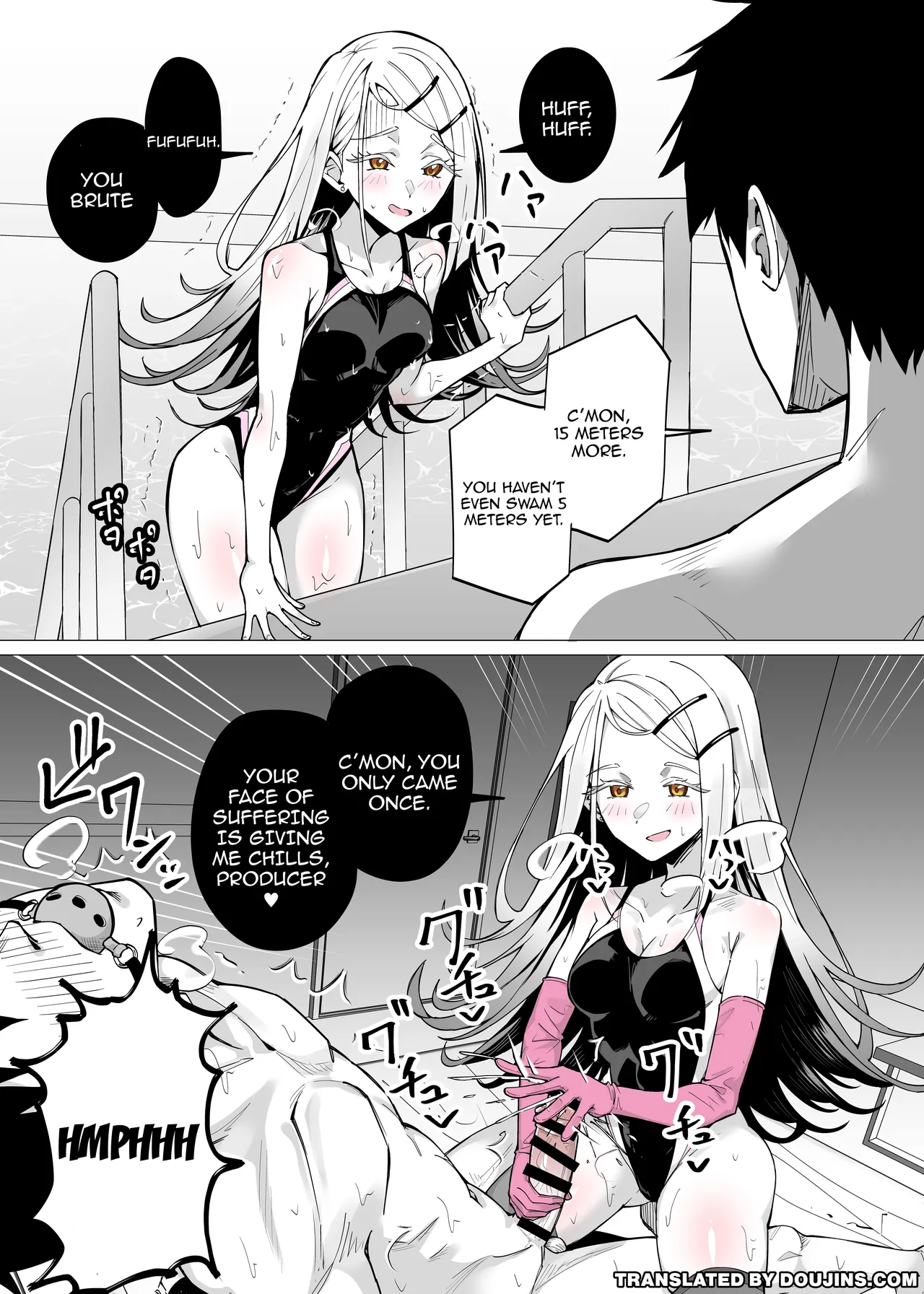 Kyouei Mizugi no Hiro ni Gomu Tebukuro de Shiborareru | Hiro Sequeezes Me Dry With Gloves In A Racing Swimsuit — preview page 2