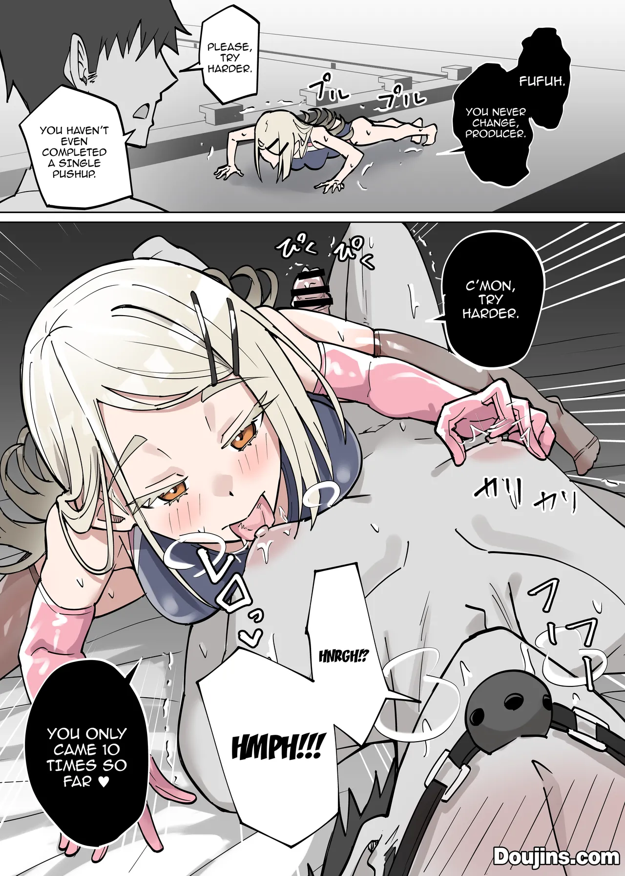 Kyouei Mizugi no Hiro ni Gomu Tebukuro de Shiborareru | Hiro Sequeezes Me Dry With Gloves In A Racing Swimsuit — preview page 14