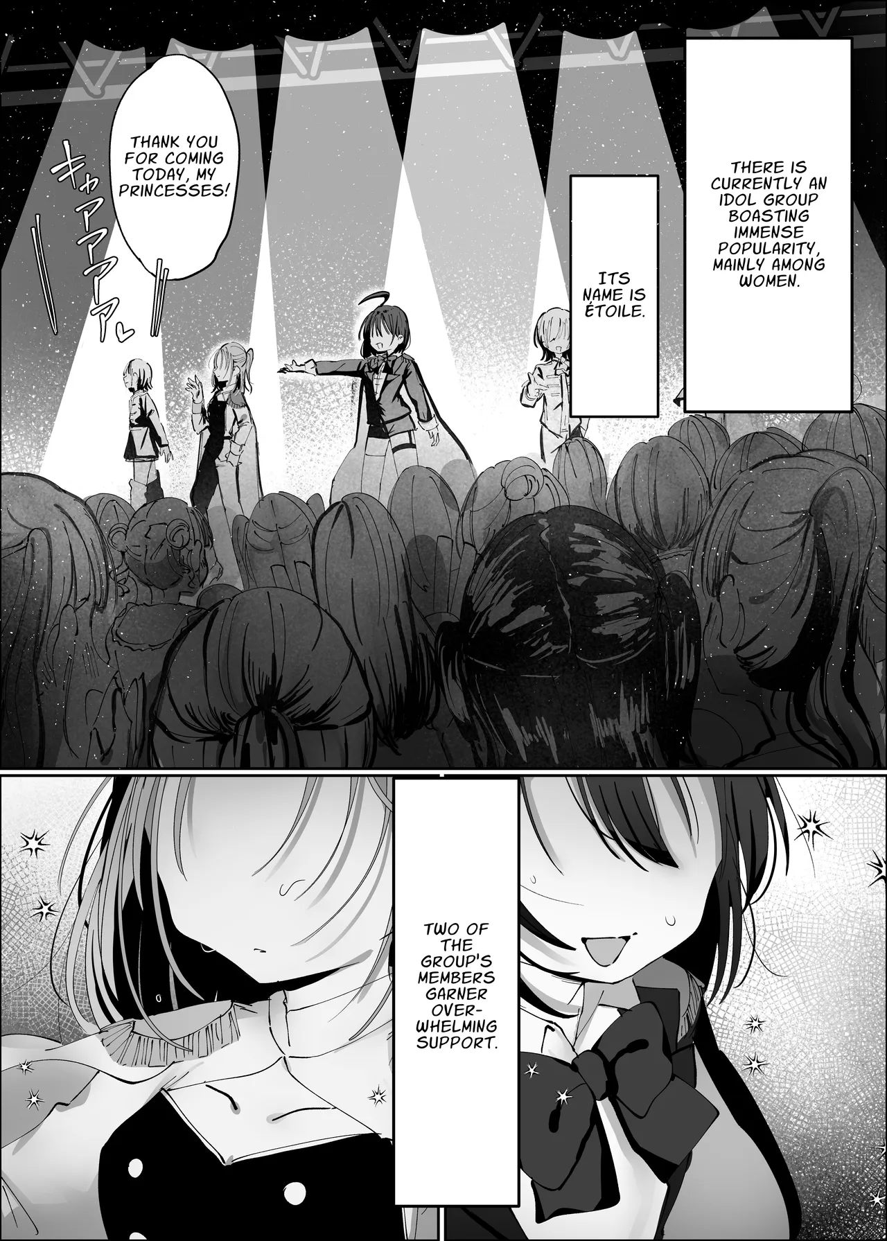 Ouji-sama-kei Idol nanoni Member to Les Sex Shichatte Gomennasai ~Itta to Mitomeru made Renzoku Zecchou Gakuya Hen~ | I’m a Prince-Type Idol, but I’m Sorry for Having Lesbian Sex with My Member! ~Backstage Orgasm~ — preview page 3