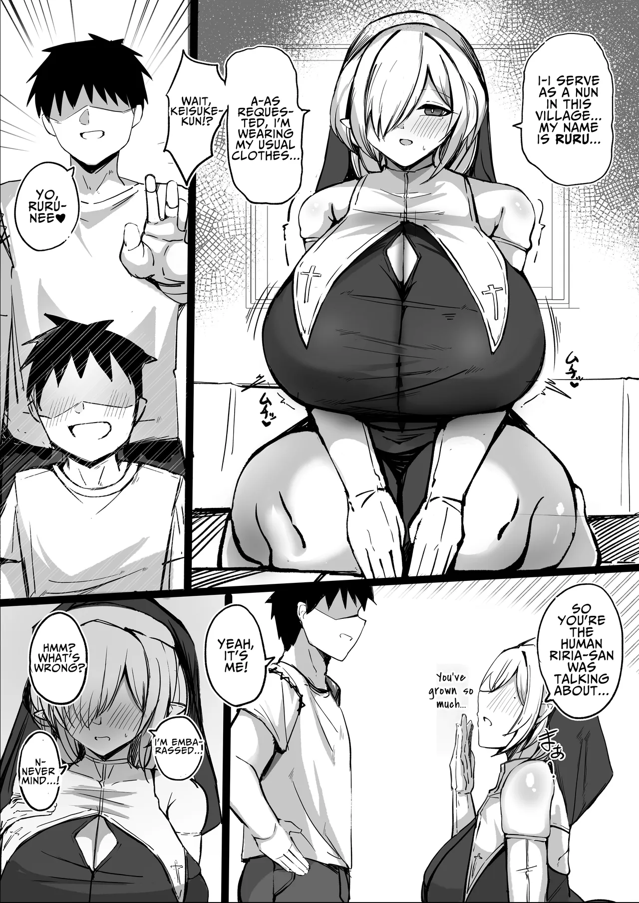Youkoso! Muchimuchi Dosukebe na Elf no Sato e!! 2 Uchiki na Muttsuri L Cup Sister Hen | Welcome to the Voluptuous & Perverted Elf Village!! 2 ~Shy&Reserved L-Cup Nun Edition~ — preview page 6