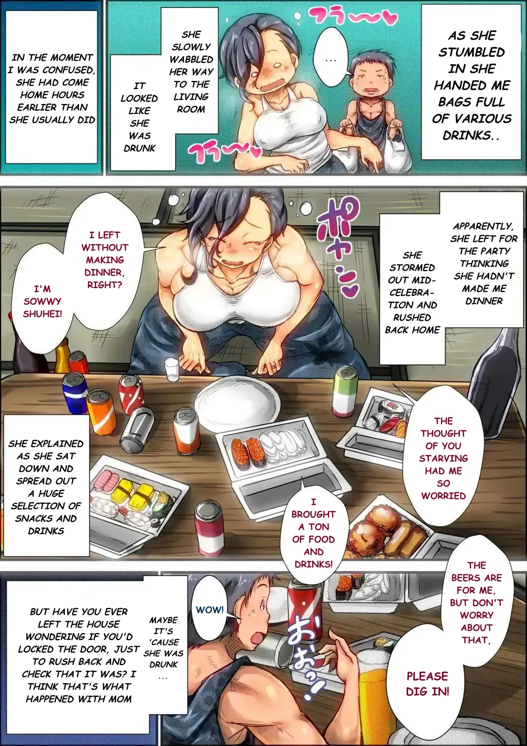 Boku ga Deisui Joutai no Hahaoya o Okashita Toki no Hanashi. | The Story of how I Fucked my Mom While She was Drunk — preview page 9