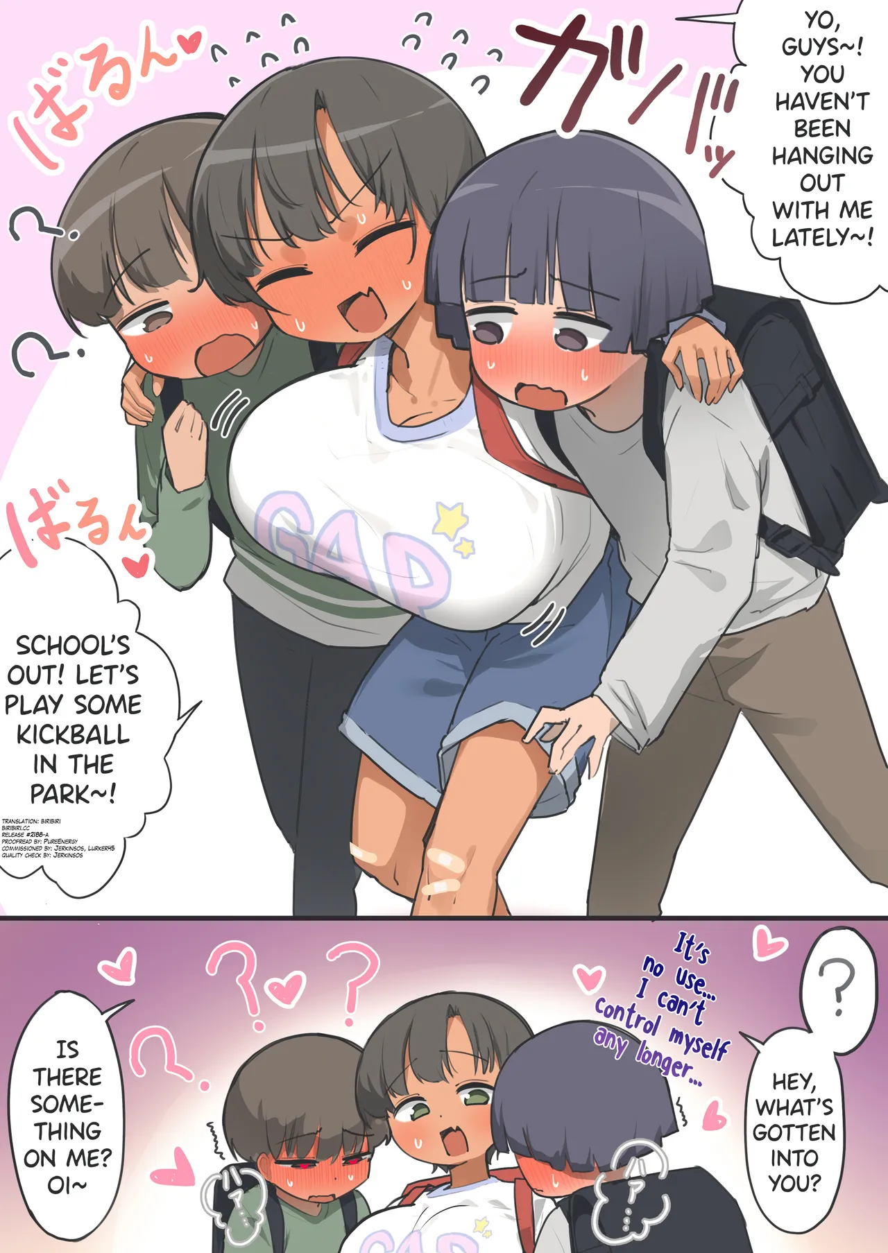 Machigaete Josei Hormone-zai Nonde Bakunyuu-ka Shichiatta Boyish Shoujo ga Itsumo Asonderu Otoko Tomodachi ni Osowarechau Ohanashi — preview page 2