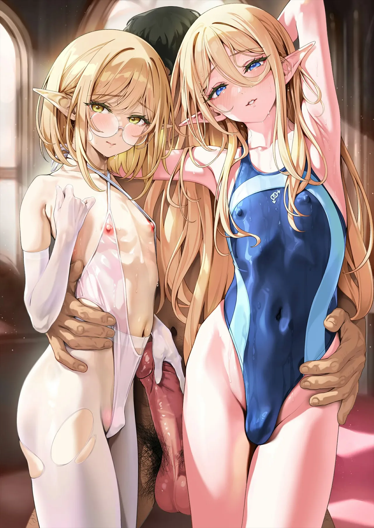 Isekai Otokonoko Mizugi Futaana Chijoku Slender Onee-san no Chinpo Chuudoku ni Mikeiken na Bishounen ga Makikomarete… | Another World Trap Swimsuit Double-Hole Humiliation ~Inexperienced Pretty Boy Caught Up in Slender Big Sister’s Cock Addiction…~ — preview page 2