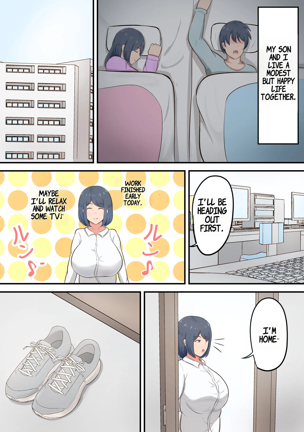 Rokujou Hitoma no Apart de Okaa-san to Icha Love Sex Seikatsu — preview page 4