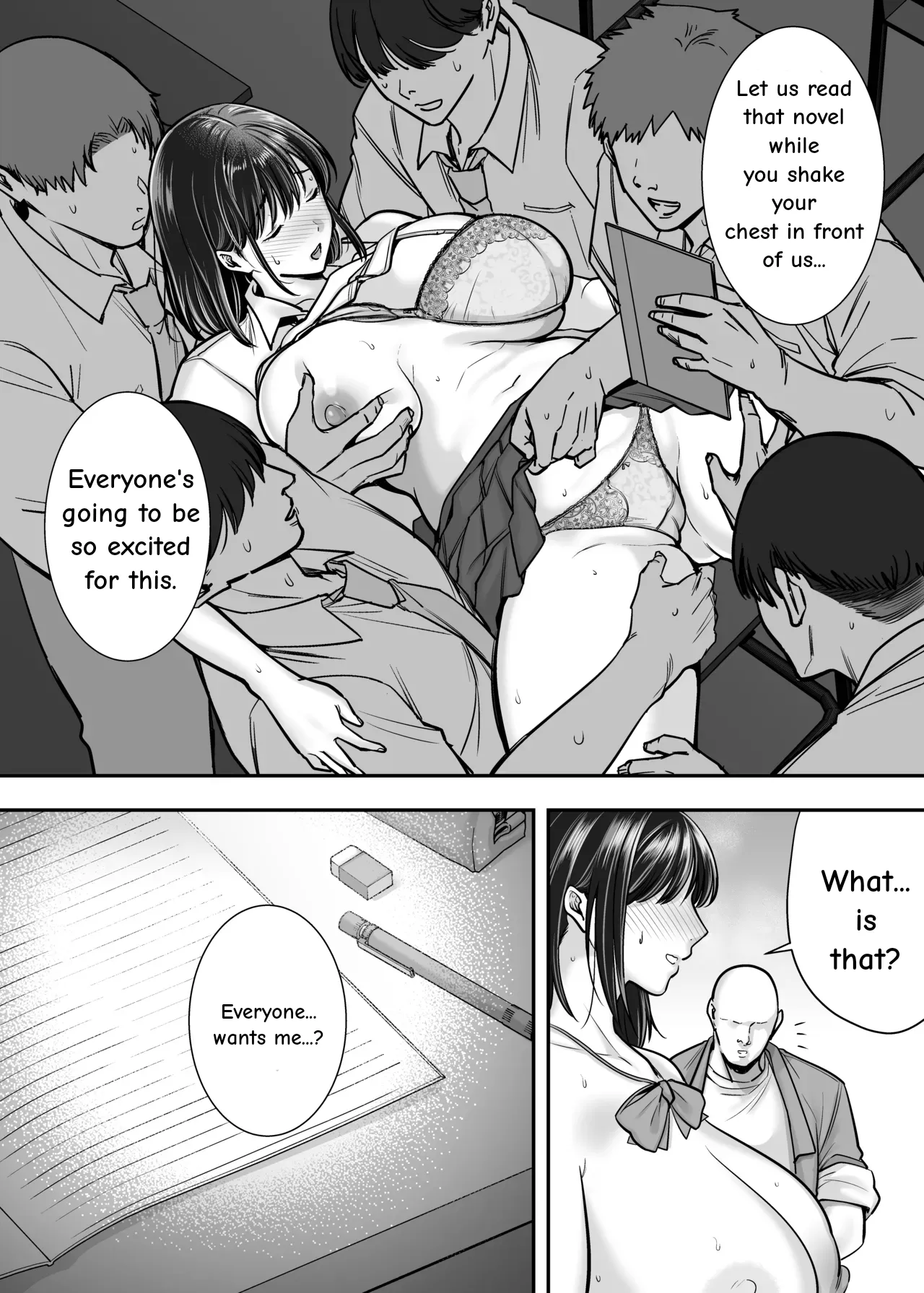 Kakure Kyonyuu no Bungaku Shoujo Toshoshitsu no Haitoku Jugyou – Girl who loves literature | The Busty Literature Girl In Hiding Immoral Lessons in the Library – Chapter 1 – page 34