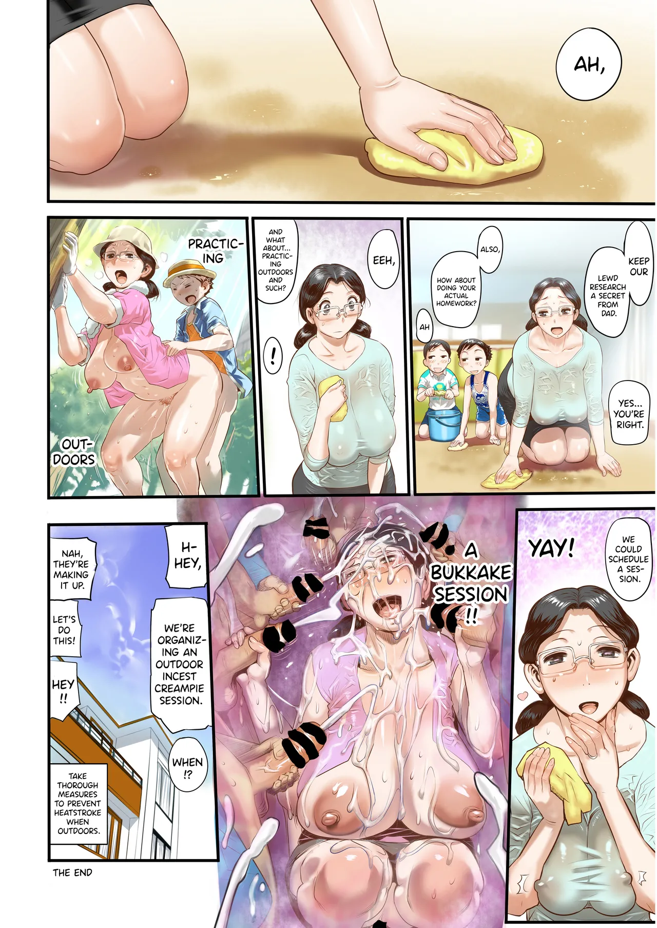 Kusso Atsui Sanaka Asemamire no Shirumamire de Maguwau Kaa-san to Bokura no Necchuushou Taisaku | Terribly Hot Covered in Sweat and Juice Mating With Mom is Our Heat Stroke Countermeasure – Chapter 1 – page 31