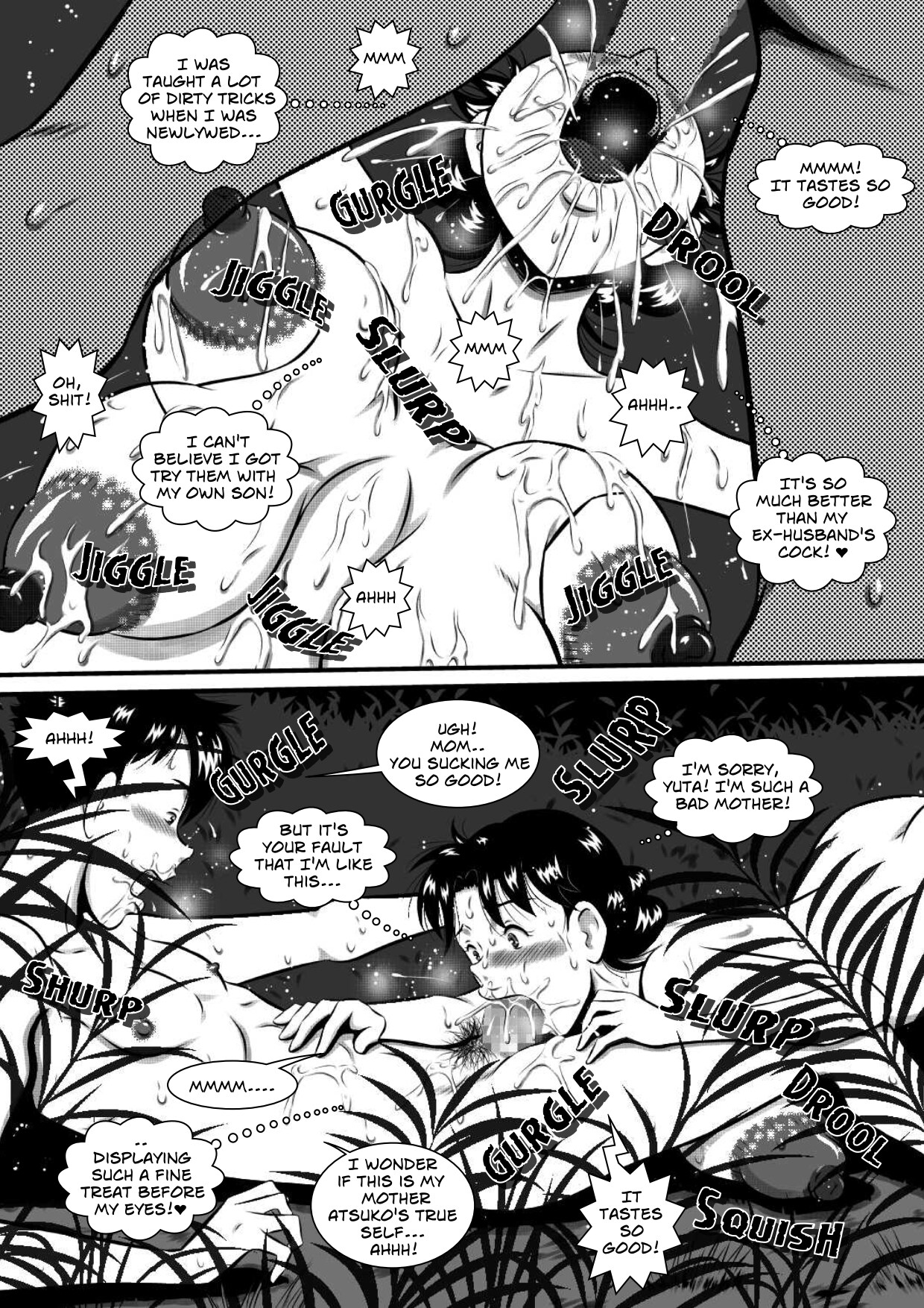 Kaa-san, Kaa-san! Kaa-saaaan! Mujintou, Oyako Futari de Yagai Sex! | Mother, Mother – Mother And Son Have Sex, On An Abandon Island — preview page 11