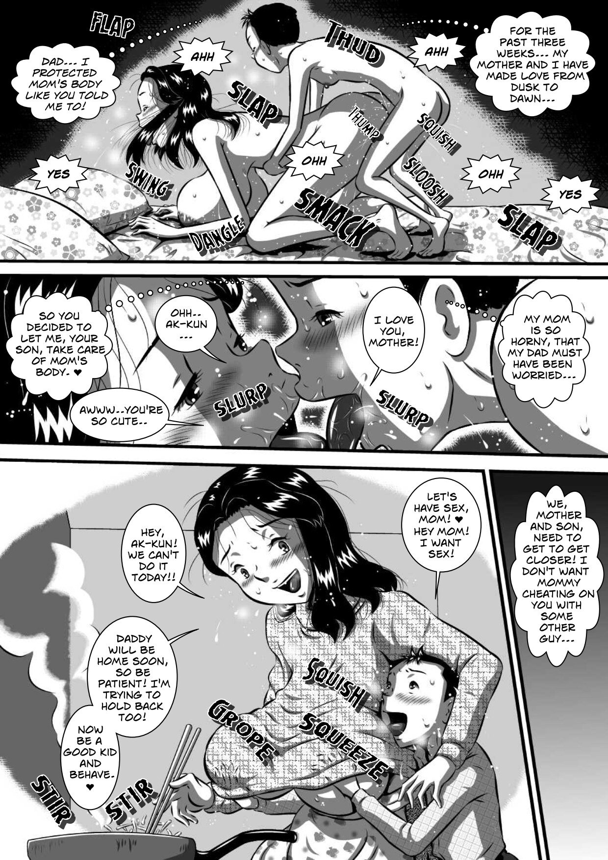 Mama no Karada wa Boku no Mono! Papa ni Kakurete Sex Zanmai! | Mom’s Body Is Mine – Mother And Son Incest Sex Behind Dad’s Back — preview page 19