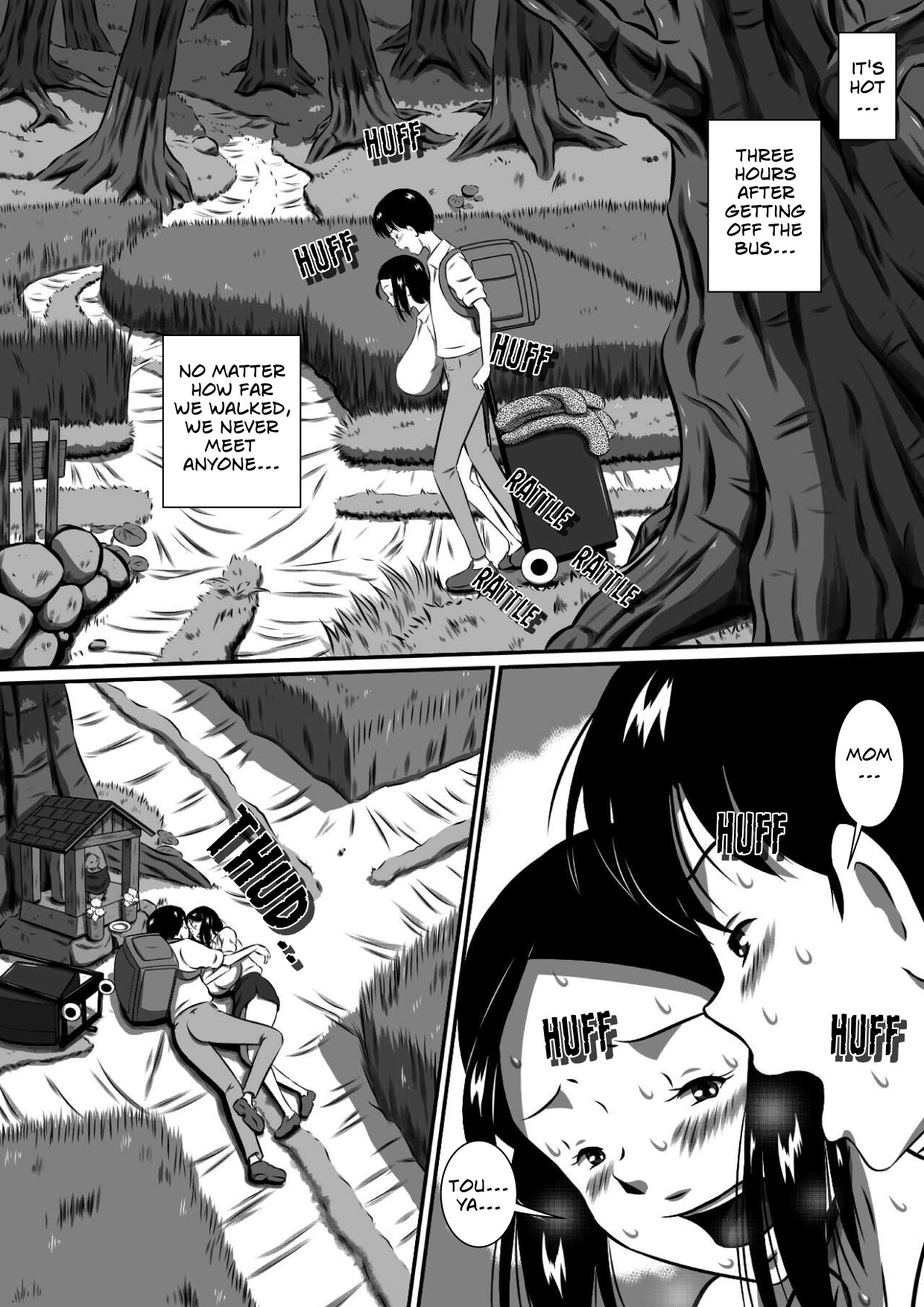 Oyako Futari no Touhikou! Mayoikonda Kakurezato de Asa kara Ban made Sex Zanmai! | A Forbidden Getaway For Two — preview page 6