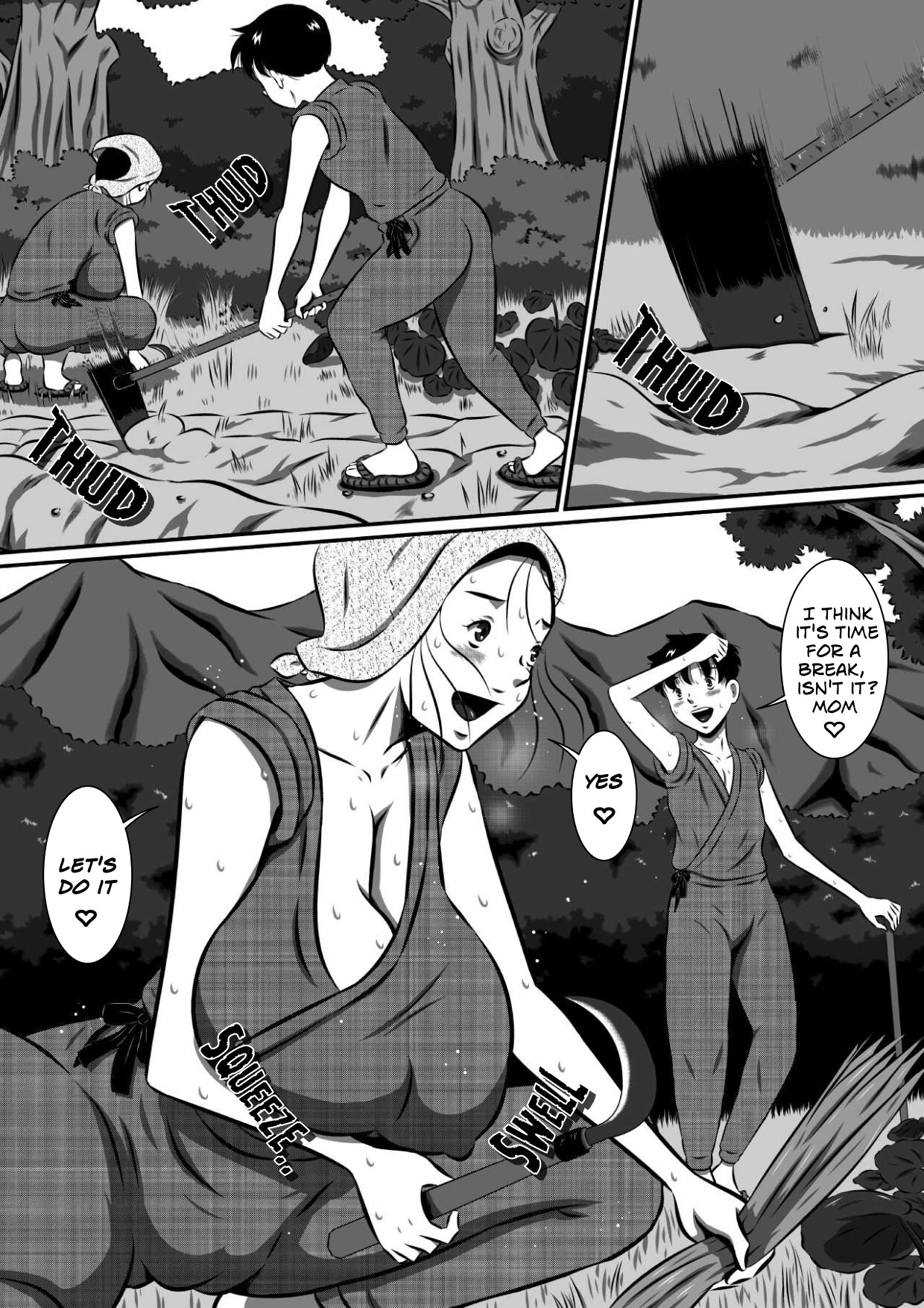 Oyako Futari no Touhikou! Mayoikonda Kakurezato de Asa kara Ban made Sex Zanmai! | A Forbidden Getaway For Two — preview page 15
