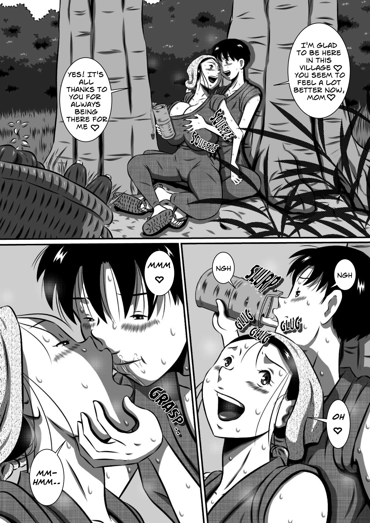 Oyako Futari no Touhikou! Mayoikonda Kakurezato de Asa kara Ban made Sex Zanmai! | A Forbidden Getaway For Two — preview page 16