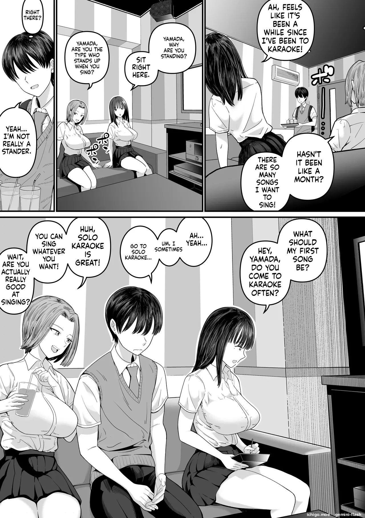 Karaoke de 100-ten Totta no ni Suki na Ko ga Me no Mae de Yokodori Sex Sareru Hanashi — preview page 8