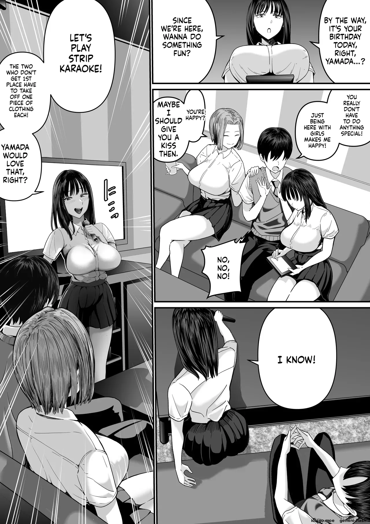 Karaoke de 100-ten Totta no ni Suki na Ko ga Me no Mae de Yokodori Sex Sareru Hanashi — preview page 9