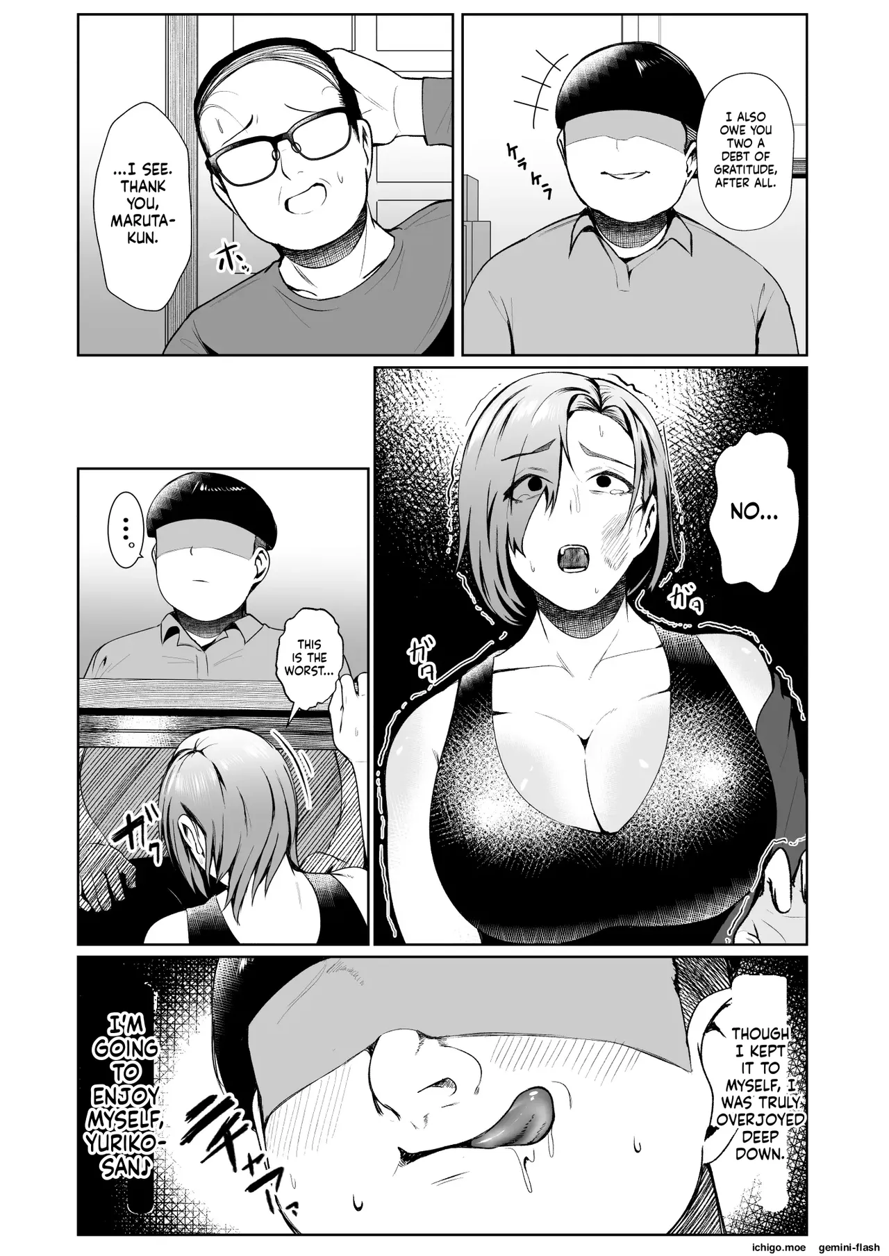 Oji-san ga Shakin o Tsuma no Karada de Hoten Shite Hoshii to Iwareta node Kaidaku Shita Hanashi-MTL — preview page 7