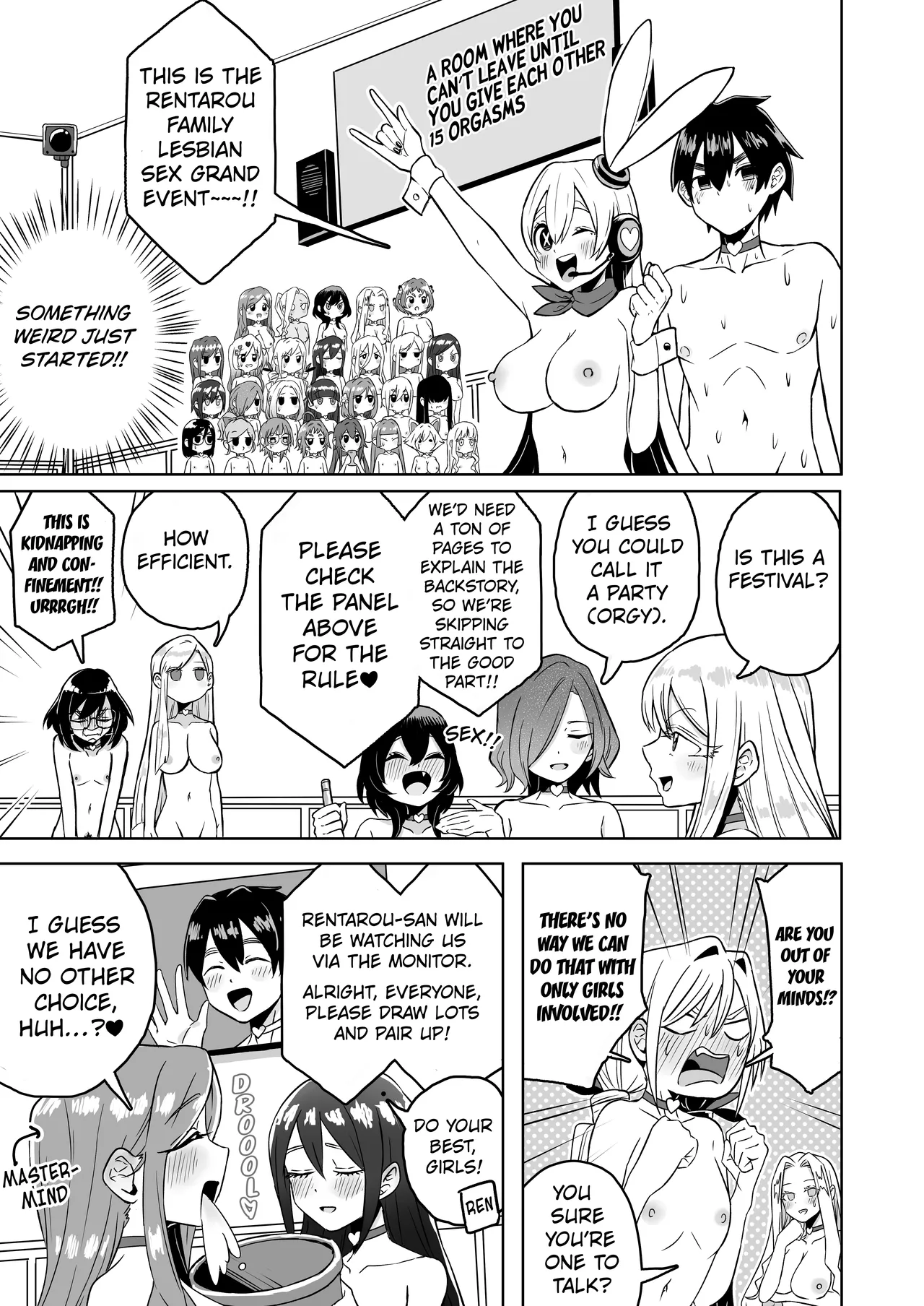 Rentarou Family Les Sex Taikai | Rentarou Family Lesbian Sex Tournament — preview page 1