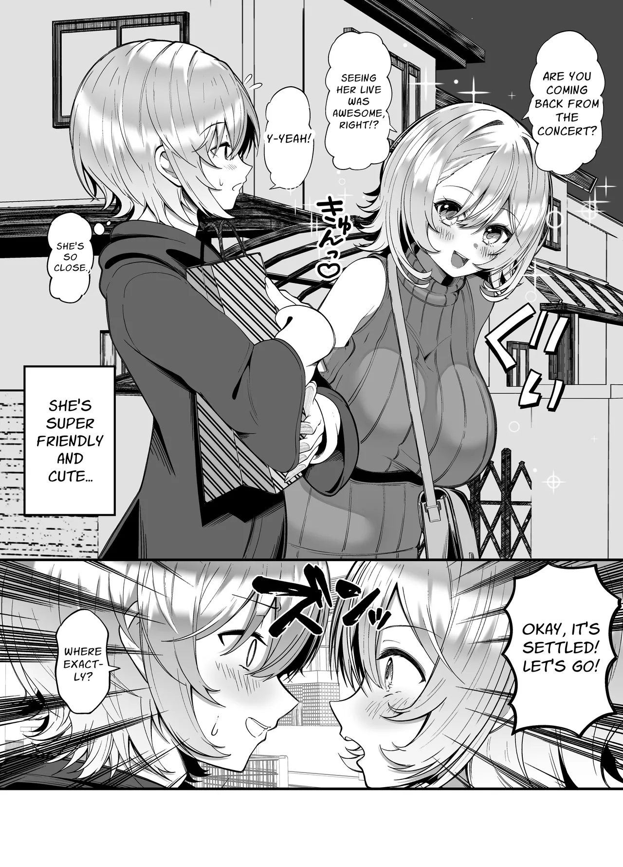 Oshi no Live Kaeri ni Chichideka Gyaru ni Karamareru | Accosted by a Busty Gal on my way home from my Fave’s Live Concert — preview page 4