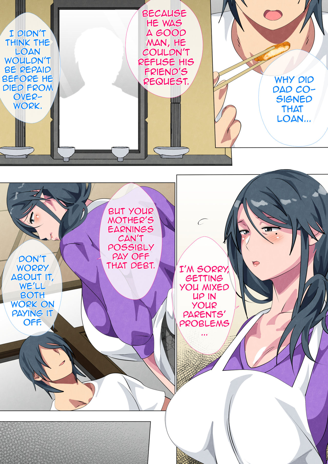 Miboujin no Haha ・Sayoko ~Yojouhan ni Sumu Oyako no Koubi Kiroku~| Widowed Mother Sayoko ~Record of a Copulation of a Mother and Son Living in a Small Room~ — preview page 4
