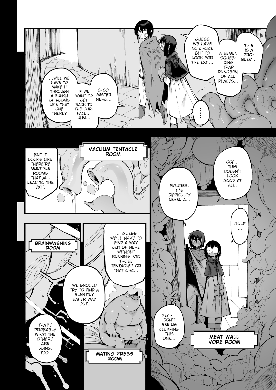 Sakusei Dungeon Kouryaku ni Mukanai Jimiko no S-kyuu Dosukebe Status | Escaping a semen squeezing dungeon with a modest girl who I really didn’t expect to have S-rank slut stats — preview page 5