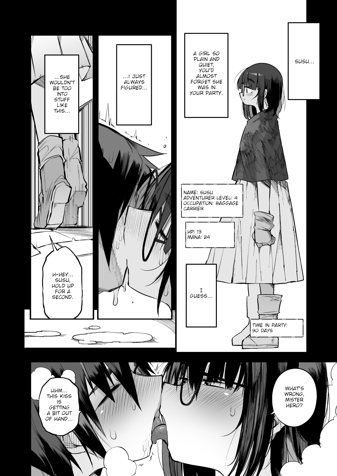 Sakusei Dungeon Kouryaku ni Mukanai Jimiko no S-kyuu Dosukebe Status | Escaping a semen squeezing dungeon with a modest girl who I really didn’t expect to have S-rank slut stats — preview page 9