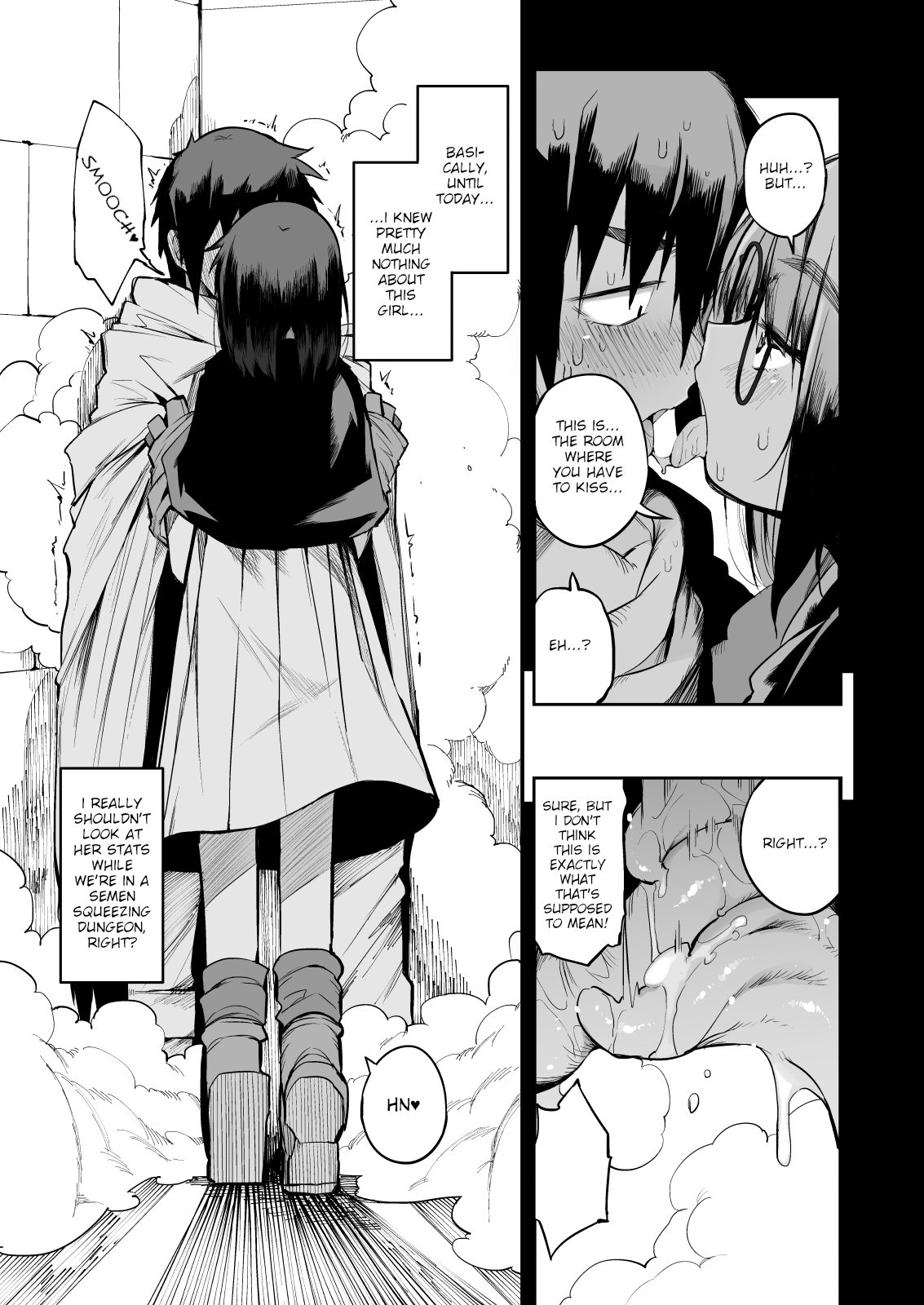 Sakusei Dungeon Kouryaku ni Mukanai Jimiko no S-kyuu Dosukebe Status | Escaping a semen squeezing dungeon with a modest girl who I really didn’t expect to have S-rank slut stats — preview page 10