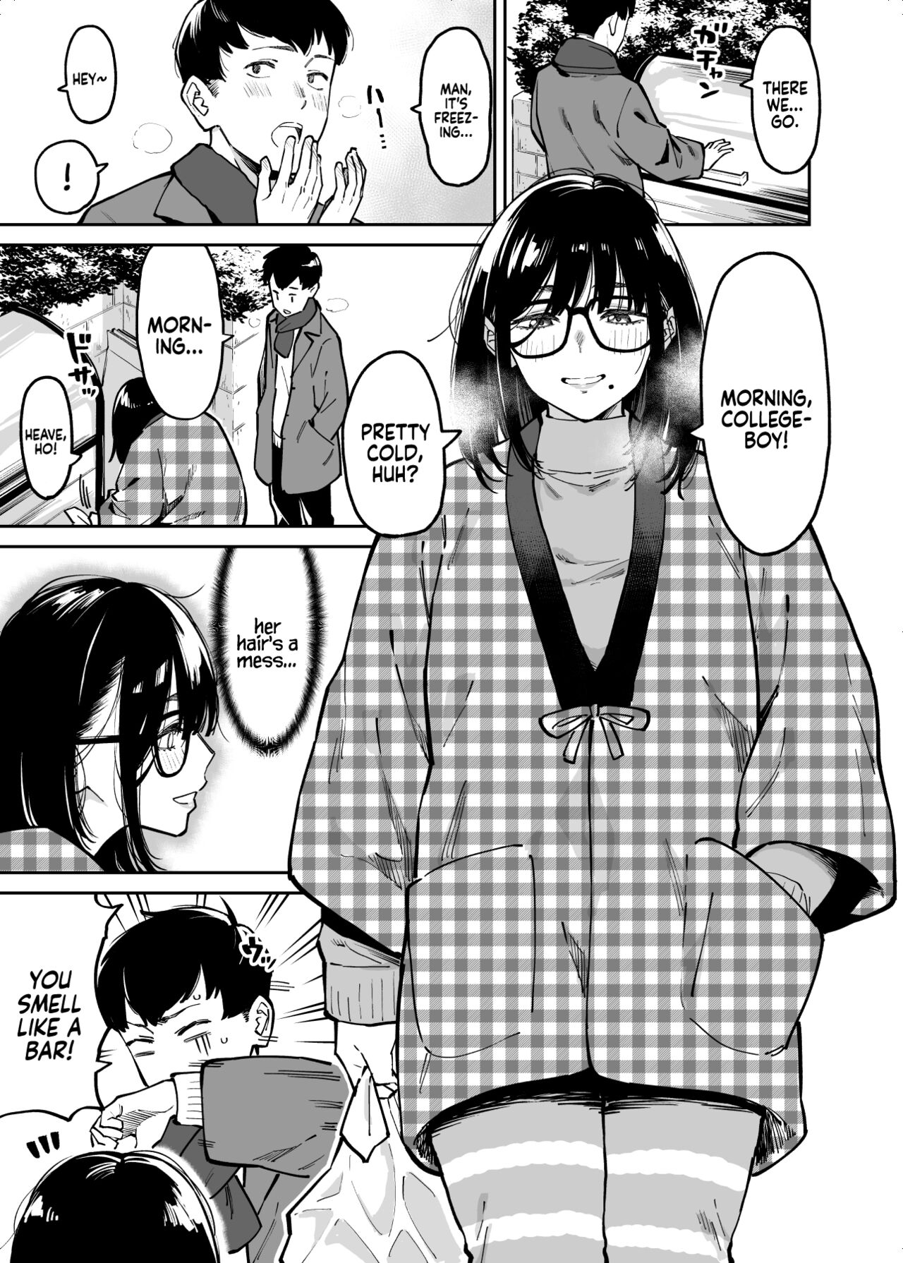 Otonari no Darashina Onee-san ni Nagusamerareru Hanashi | Comforted by the Sloppy Girl Next Door — preview page 3