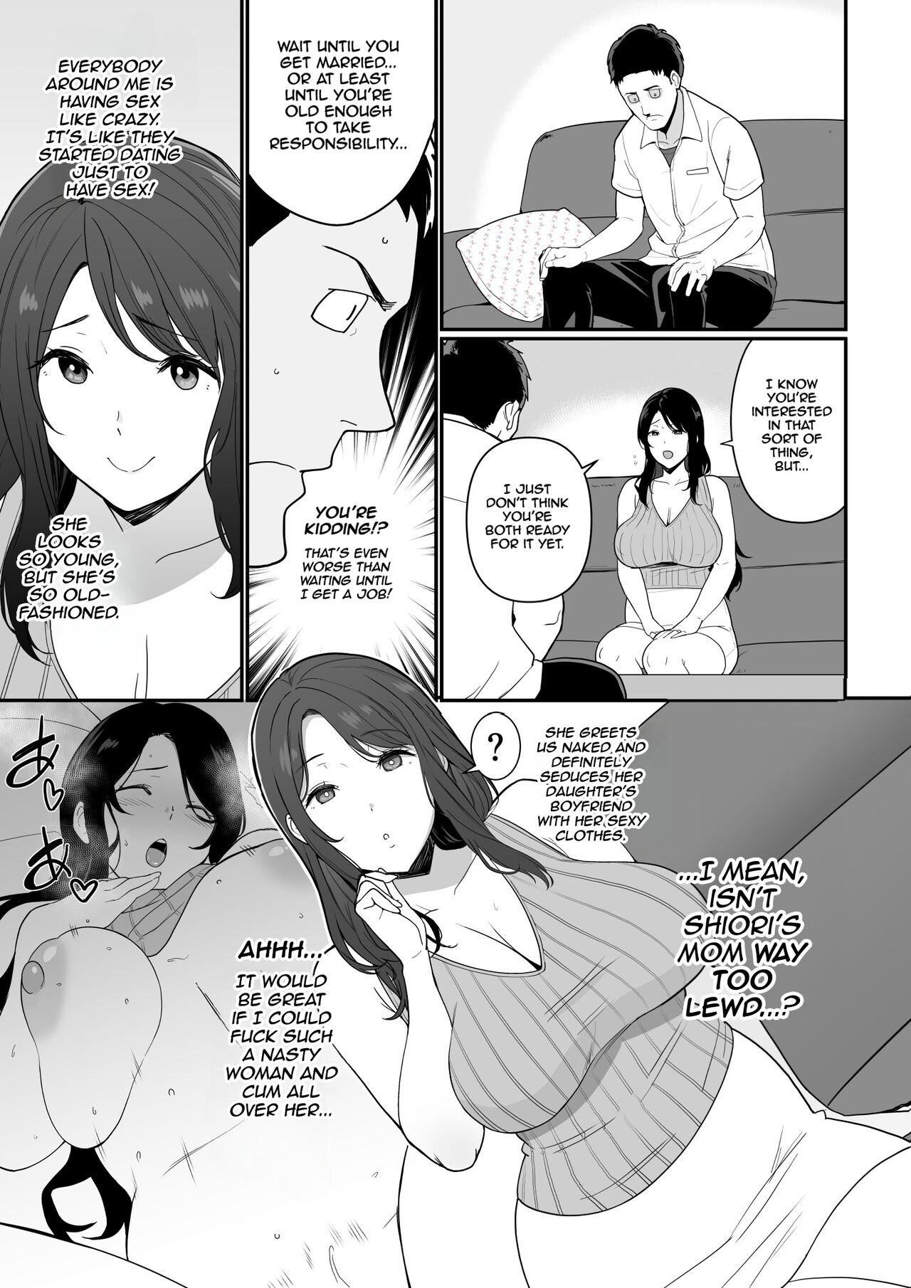 Kanojo no Mama ga H Sugite Gaman Dekinai | My Girlfriend’s Mom is too Lewd, so I couldn’t Hold Back. — preview page 6