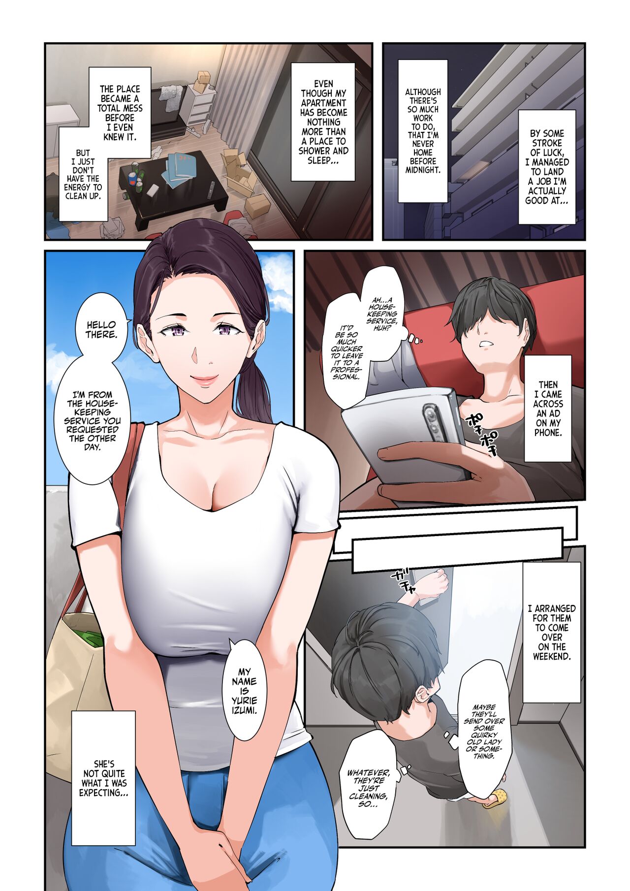Daitai Nandemo Shite kureru Kaji Daikou no Yurie-san | Yurie-san, The Housekeeper Who Will Do Just About Anything — preview page 4