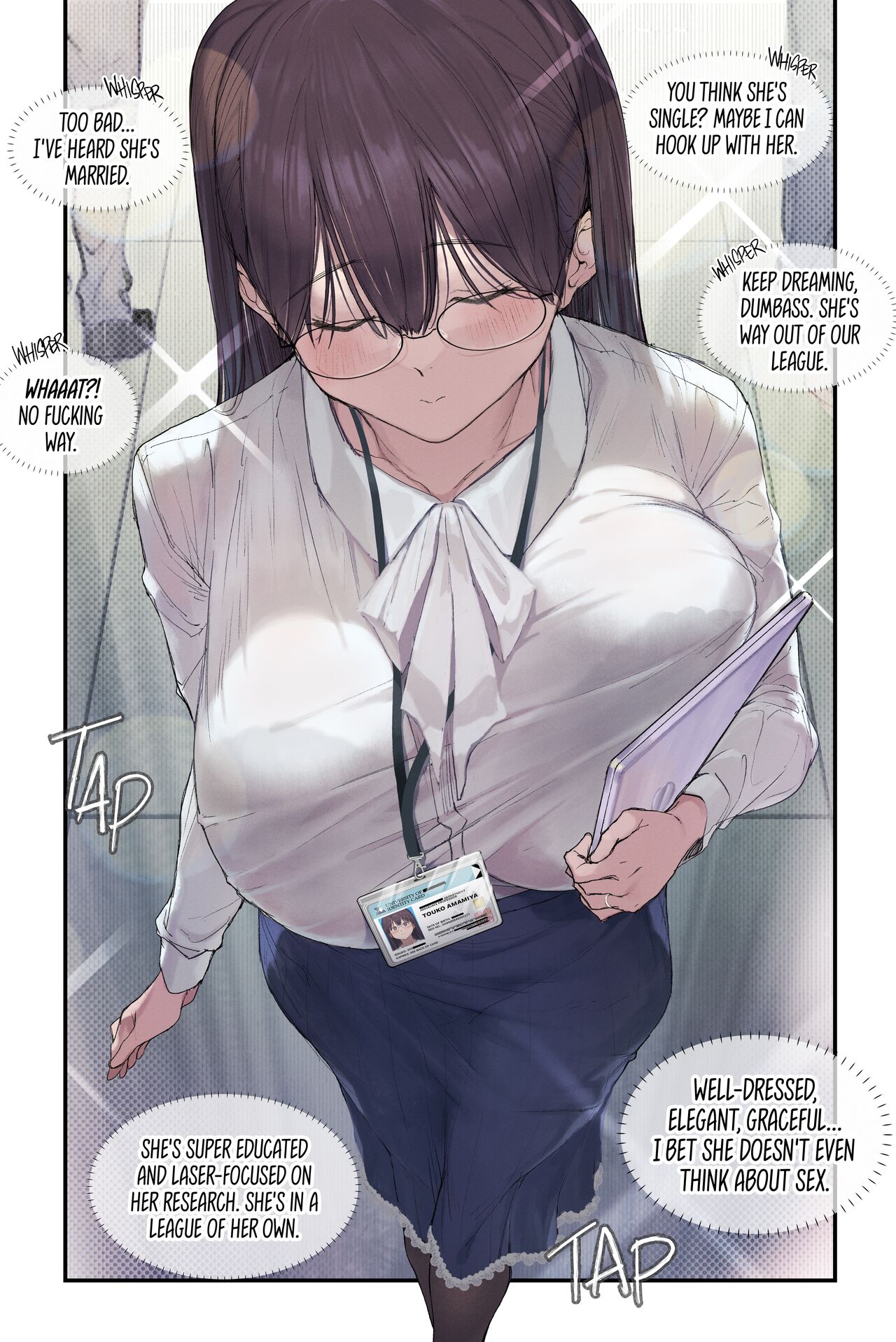 Intelli Hitozuma Amamiya Touko Sensei no Hatsujou | Touko Amamiya: Wife, Scholar, Professor in HEAT — preview page 4