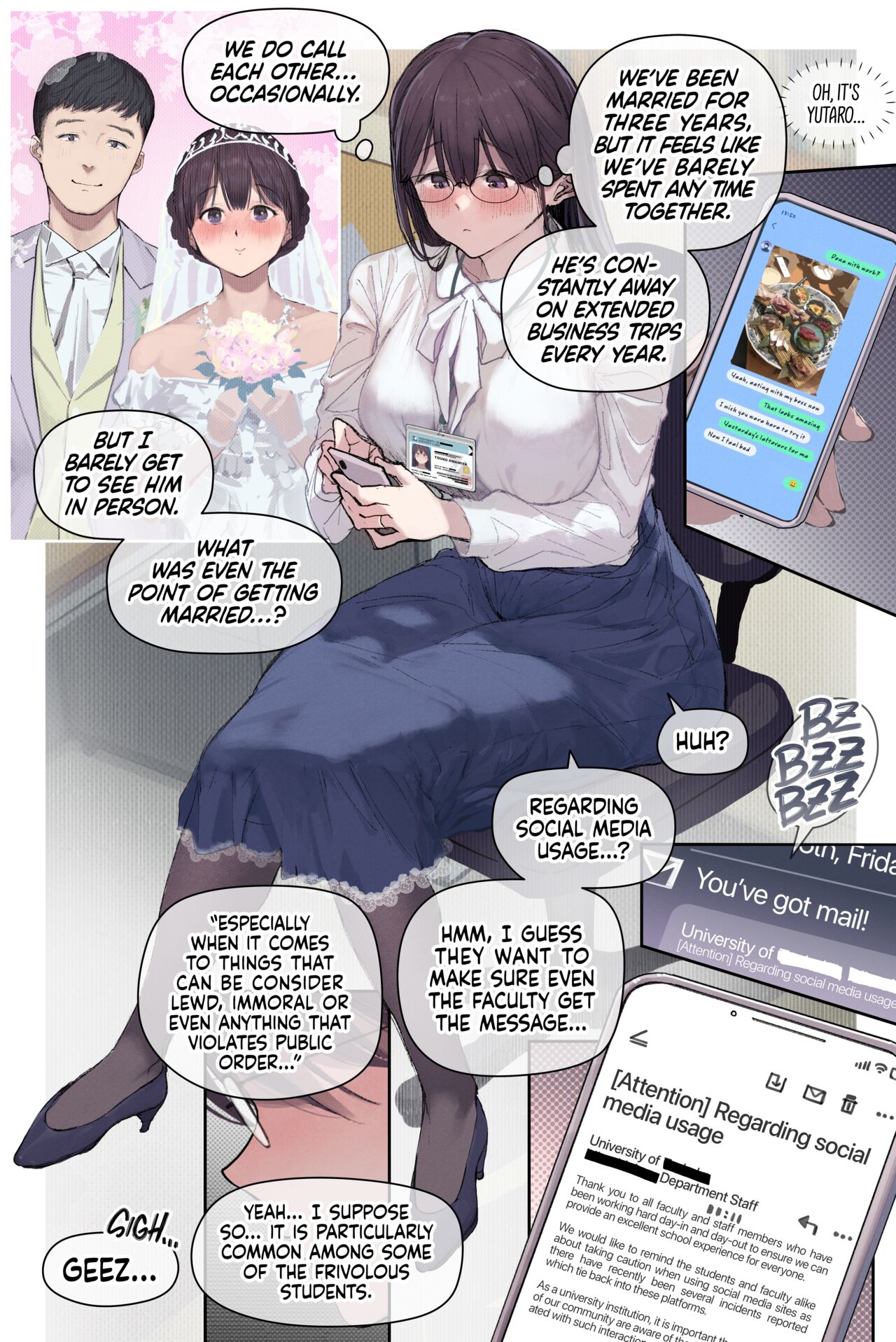 Intelli Hitozuma Amamiya Touko Sensei no Hatsujou | Touko Amamiya: Wife, Scholar, Professor in HEAT — preview page 6