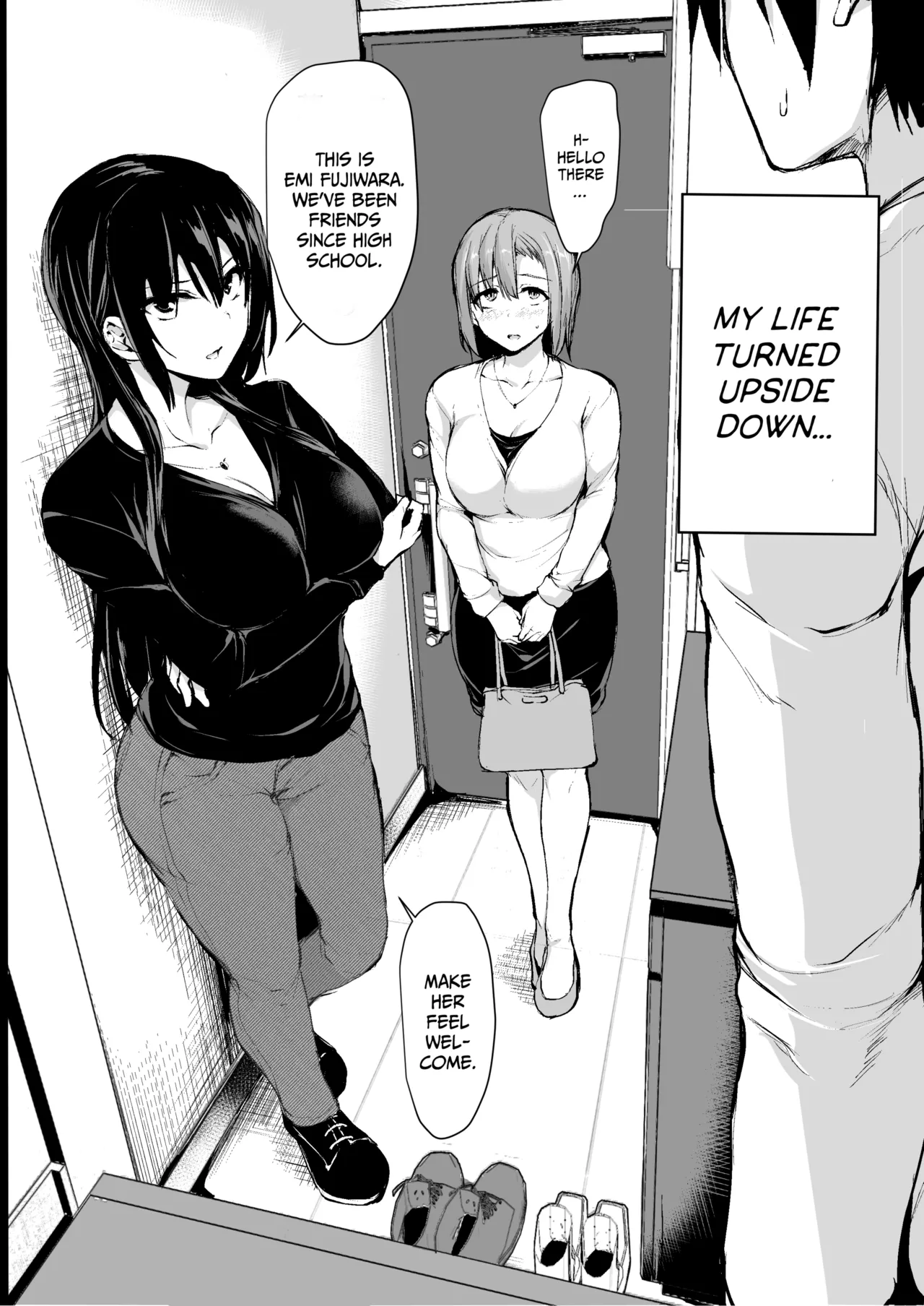 Kyonyuu Ga Futariinai To Bokkishinai Otto No Tame Ni Tomodachi O Tsuretekita Tsuma Chapter 1-3 — preview page 3