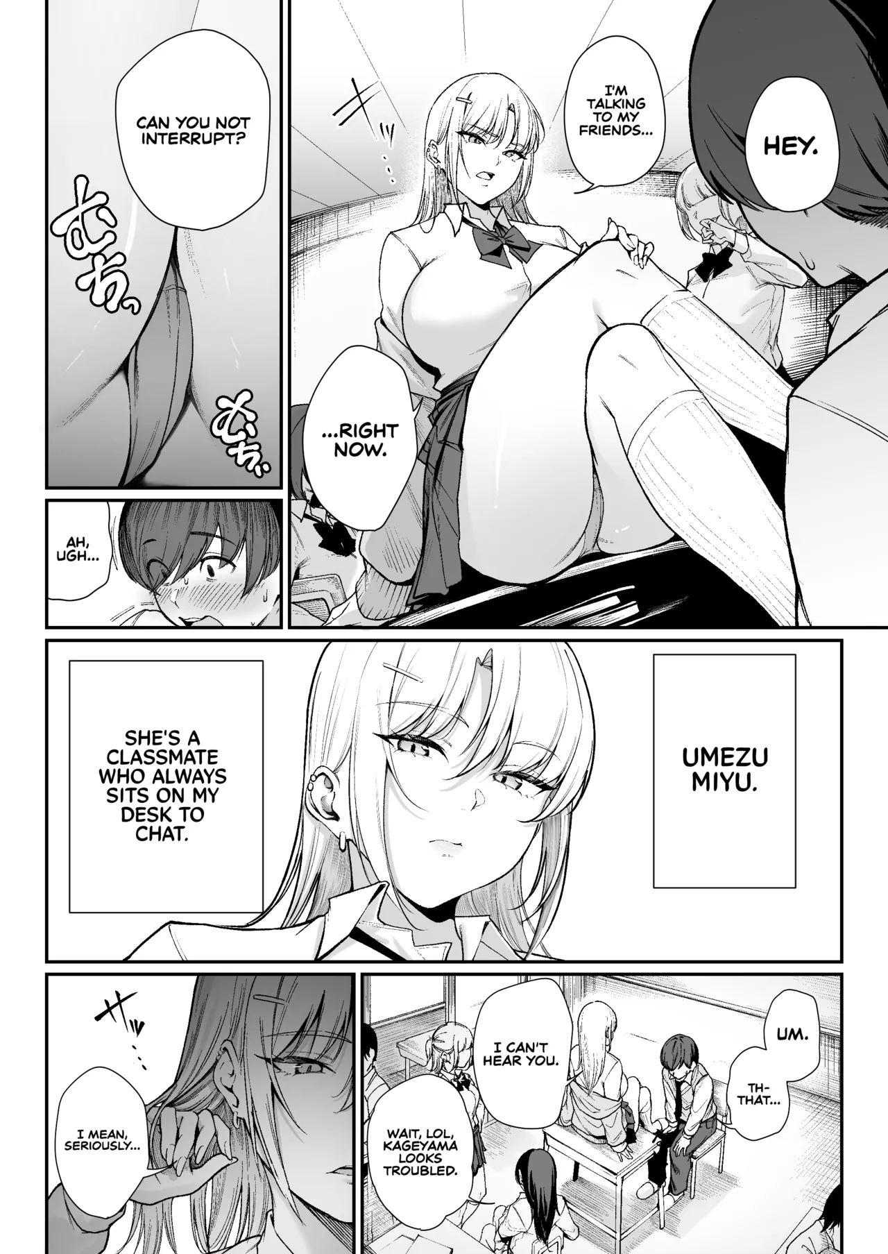 “Tokutai” Sei ni Natta node, Shouwaru Gal o Shimei Shimasu! -Itsumo Tsukue ni Ketsu o Nosetekuru Umezu-san- | Now That I’m a ‘Special Treatment’ Student, I’ll Choose the Ill-natured Gyaru! -Umezu-san, Who Always Puts Her Ass on My Desk- — preview page 3