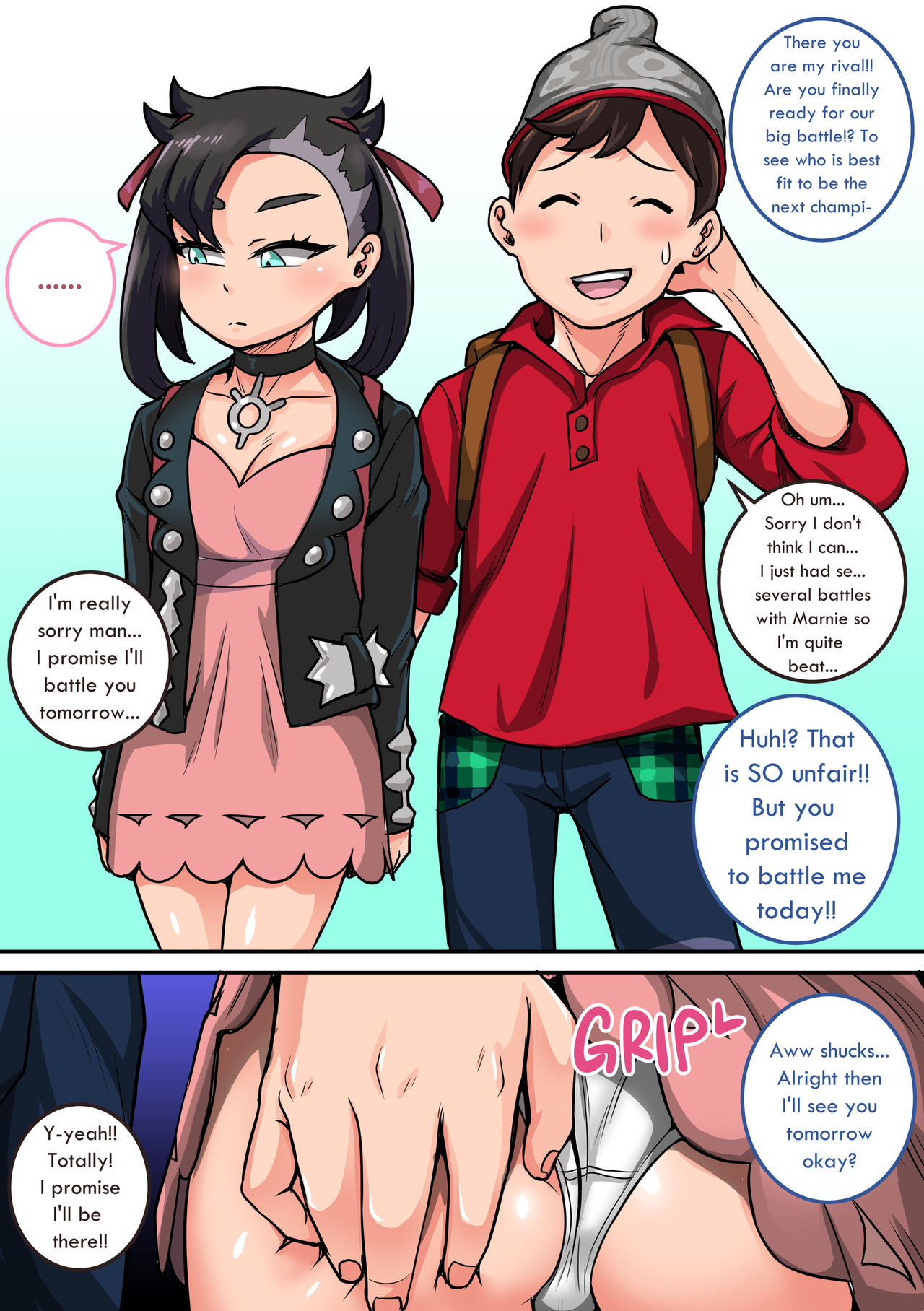 Pokémon Sword Shield Victor x Marnie — preview page 1