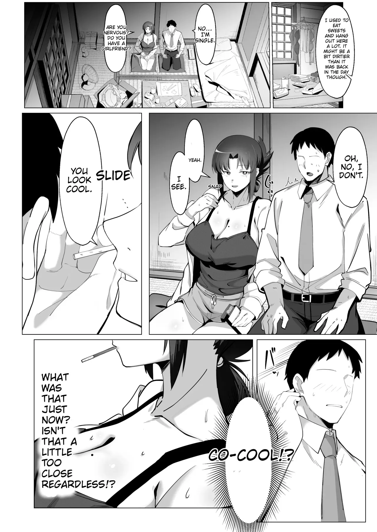 15-Nen-buri ni Saikai shita Dakashiya no Ikiokure Nagachichi Onee-san wa Ooatari | Reuniting after 15 years, the unmarried older sister who runs the penny candy shop is a total knockout. — preview page 9