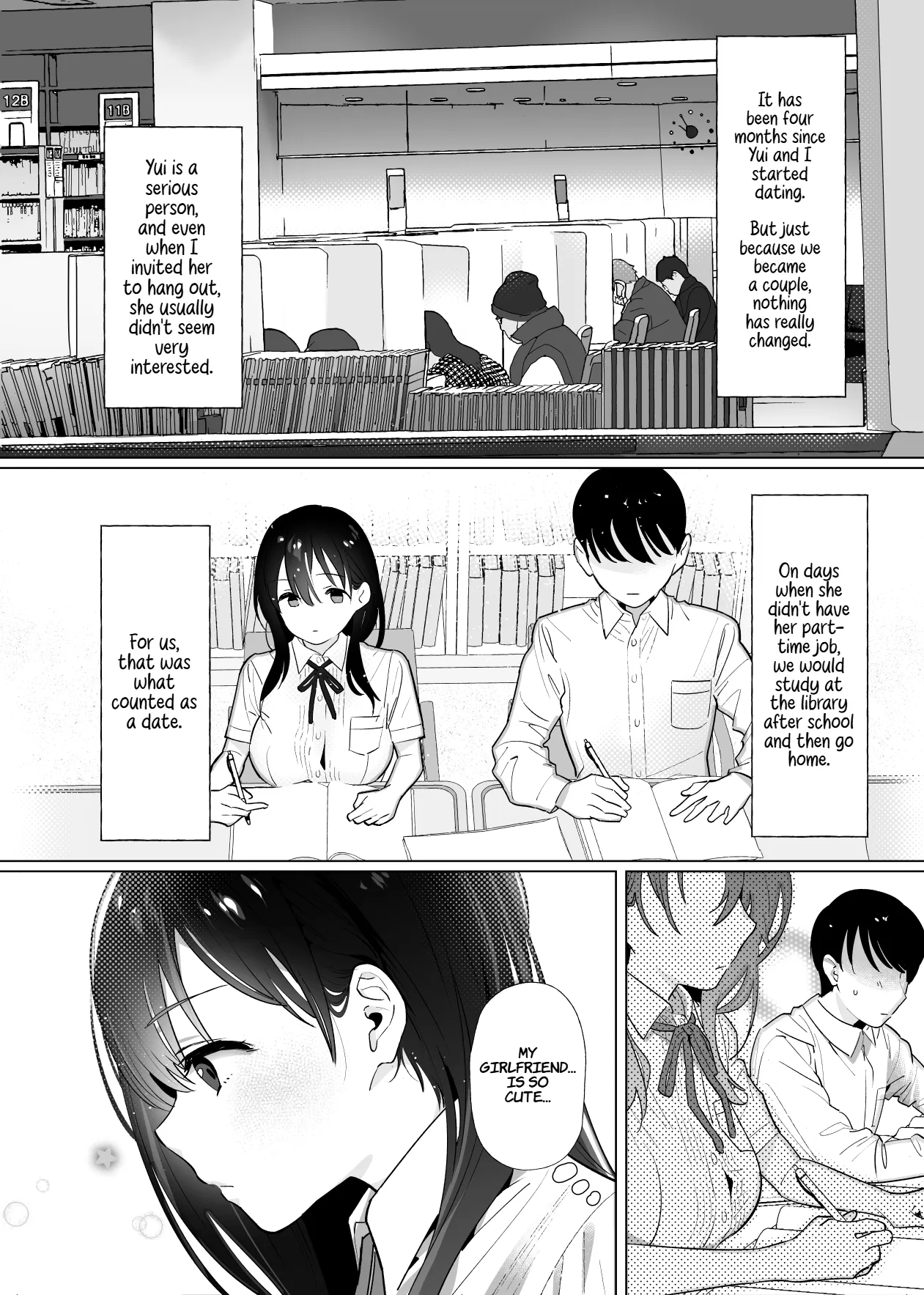 Kanojo wa mada 18cm Ijou o Shiranai. | She has never experienced anything close to 18 cm. — preview page 7