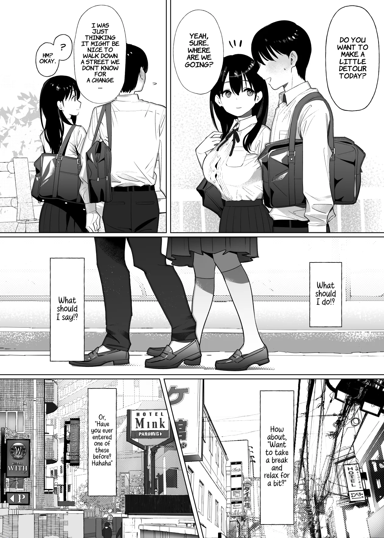 Kanojo wa mada 18cm Ijou o Shiranai. | She has never experienced anything close to 18 cm. — preview page 9