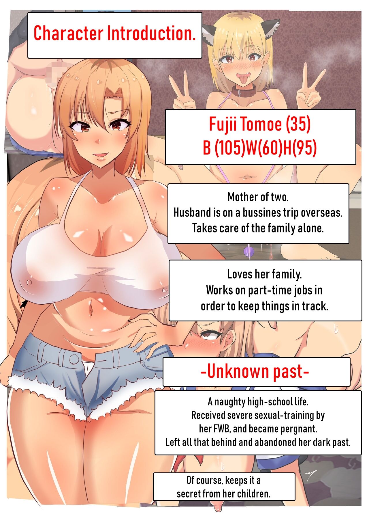 ~NTR Kazoku~ Kazoku Omoi no Tsuyoki na Moto Yanmama ga Musuko no Tomodachi no SeFri Benki ni Ochiru made | ~NTR Family~ The story of a strong-willed mother who cares about her family, and her fall into the hands of her son’s bully friend. — preview page 2