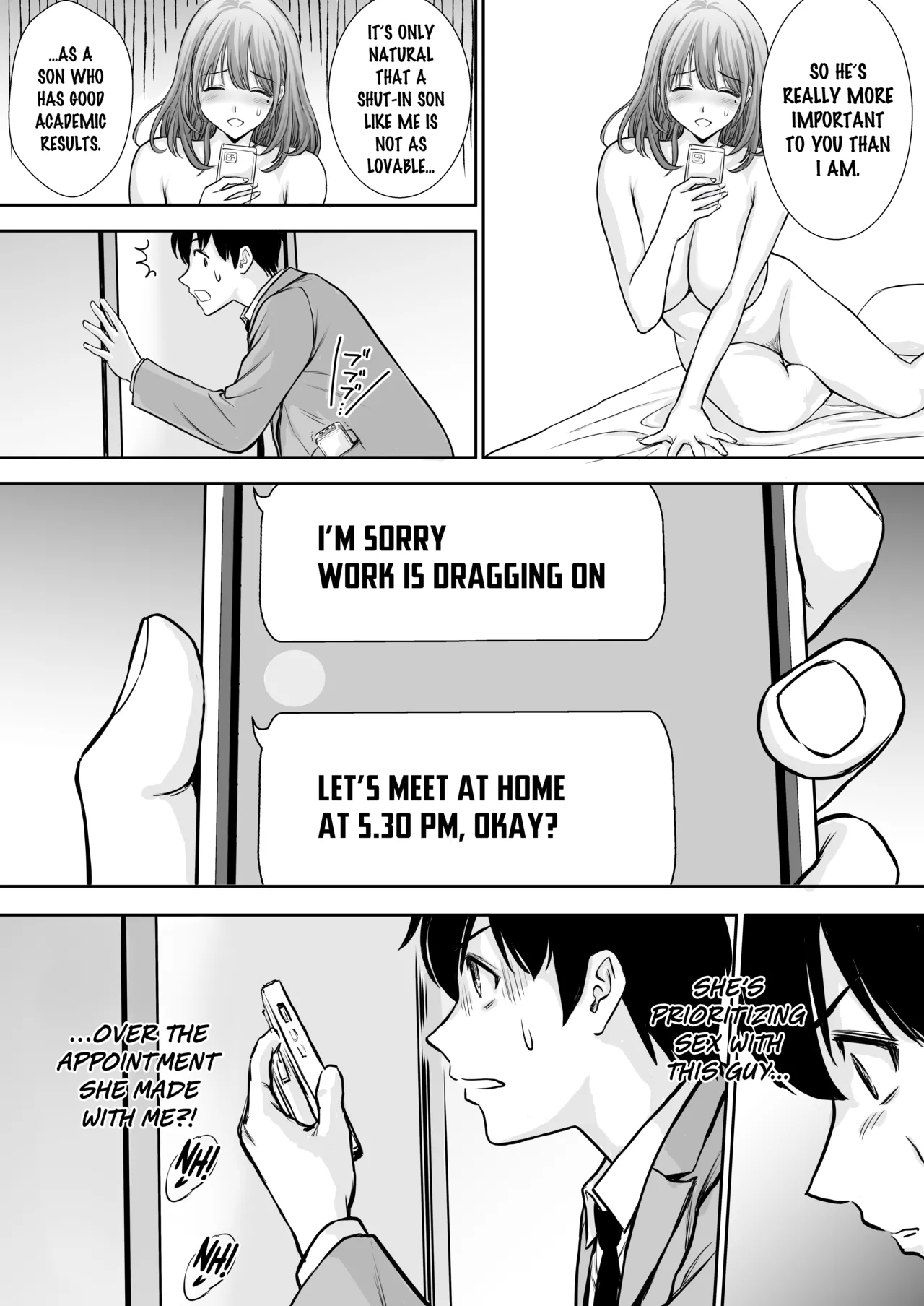 Boku no Kaa-chan ga Hikikomori Neet Debu Aniki no Seishori Onaho ni Natteita Hanashi | My Mother is My Fat Shut-in Older NEET Brother’s Sex Relief Onahole – Chapter 1 – page 36