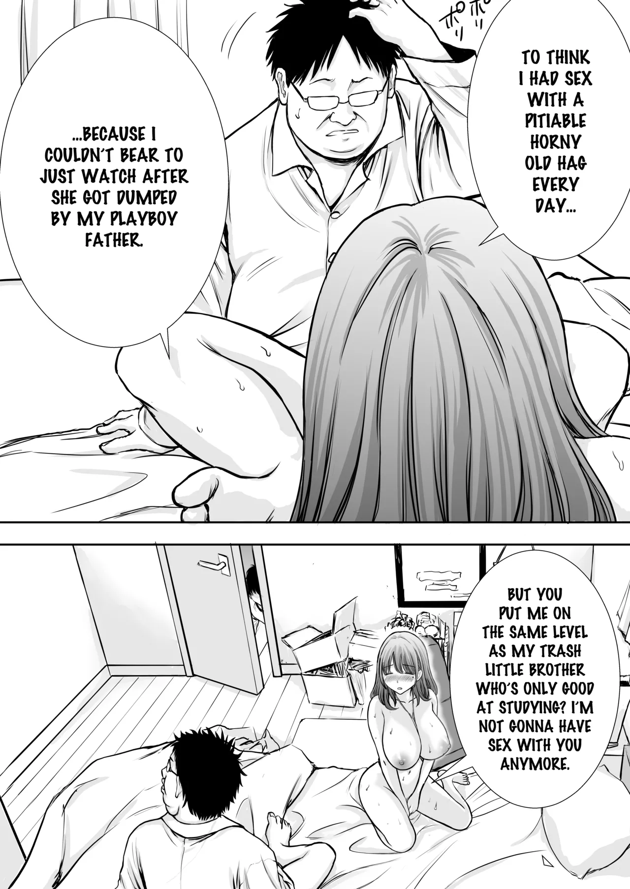 Boku no Kaa-chan ga Hikikomori Neet Debu Aniki no Seishori Onaho ni Natteita Hanashi | My Mother is My Fat Shut-in Older NEET Brother’s Sex Relief Onahole – Chapter 1 – page 58