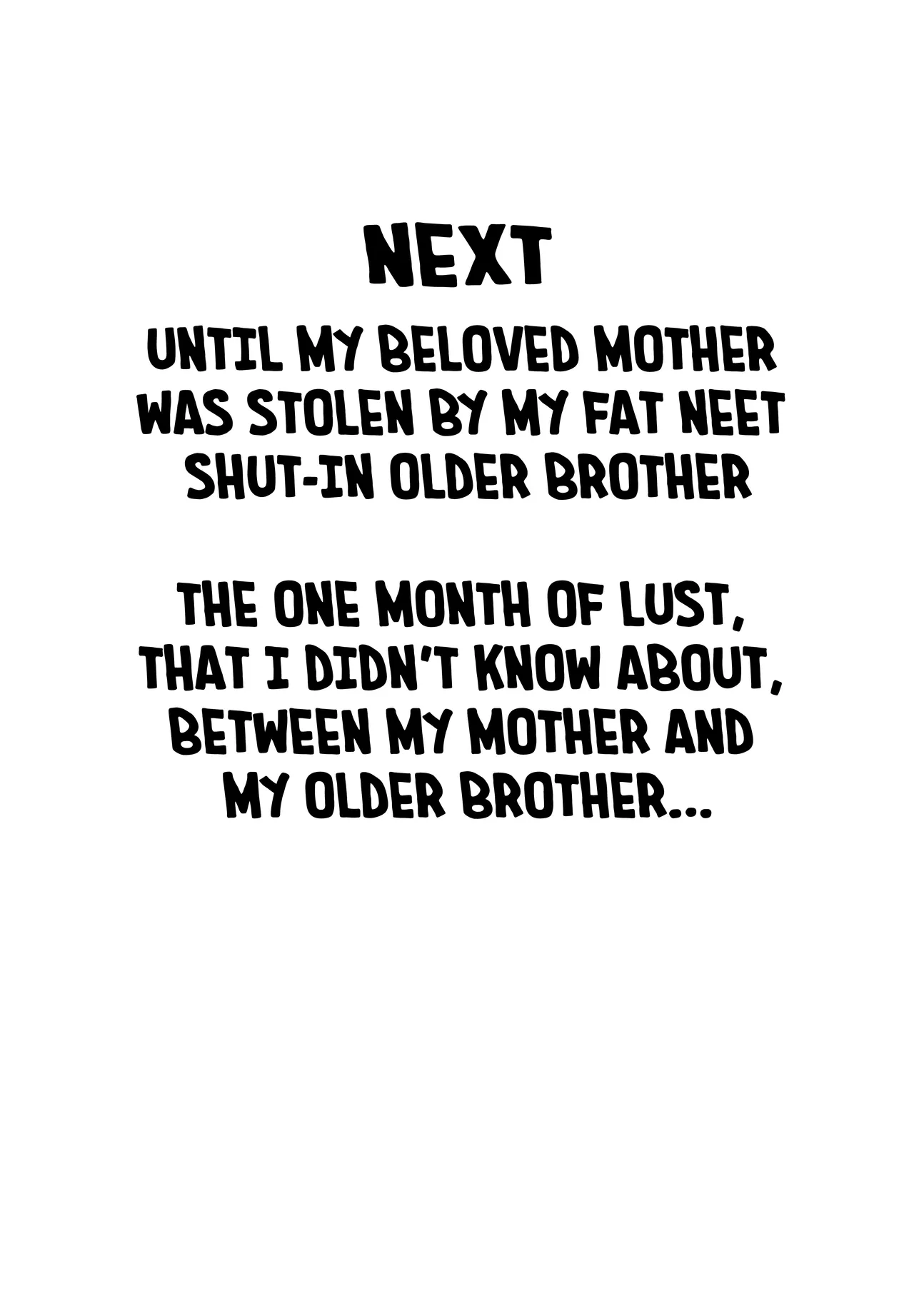 Boku no Kaa-chan ga Hikikomori Neet Debu Aniki no Seishori Onaho ni Natteita Hanashi | My Mother is My Fat Shut-in Older NEET Brother’s Sex Relief Onahole – Chapter 1 – page 76