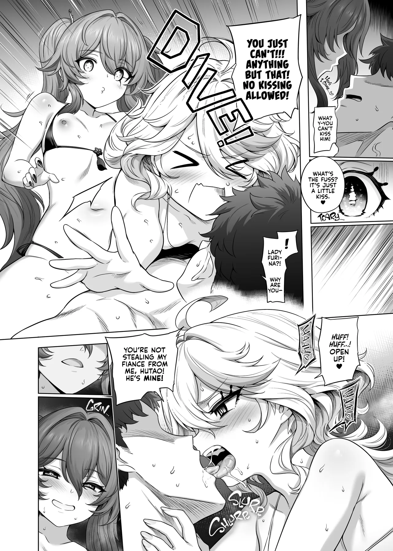 Furina Hu Tao Ninkatsu Kiroku | Hu Tao & Furina’s Baby-Making Sex Tape — preview page 8