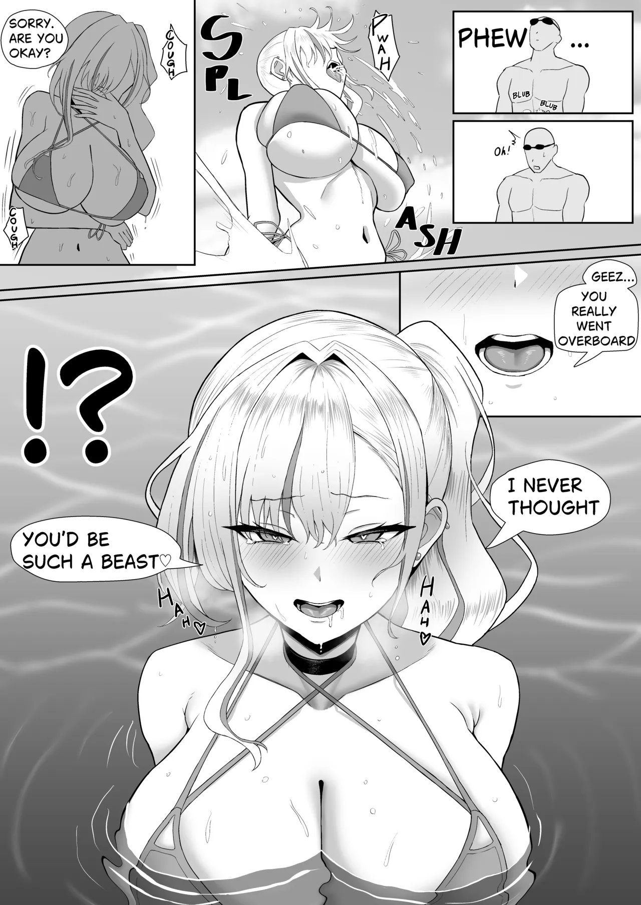 Gal ni Natta Osananajimi to Chissoku Genkai Suichuu Ecchi! | My Childhood Friend Turned into a Gal – A Near-Limit Asphyxiation Underwater Sex! — preview page 14