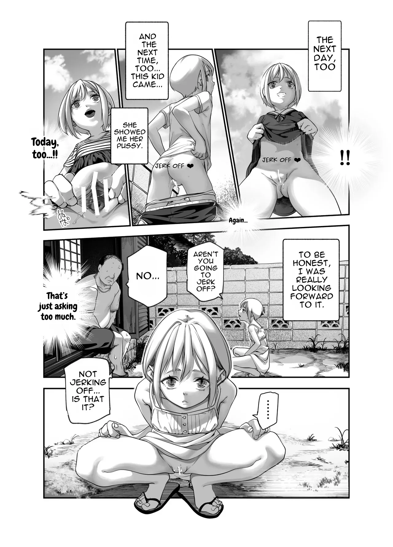 Zen no Oji-san to Pantsu Misete kuru Kinjo no Yabai Ko EX | Zen no Oji-san to Pantsu Misete kuru Kinjo no Yabai Ko EX | The Nice Guy and the Sketchy Neighborhood Kid Who Keeps Flashing Her Panties — preview page 9