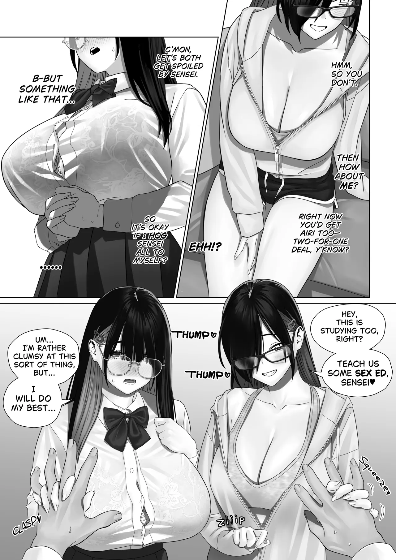 Bakunyuu Shimai ni Oshiekomu | Training the Busty Sisters – Chapter 1 – page 60