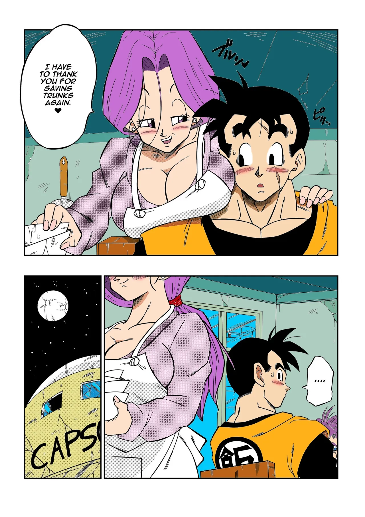 lots of sex in the future! Bulma and Gohan manga colors — preview page 4