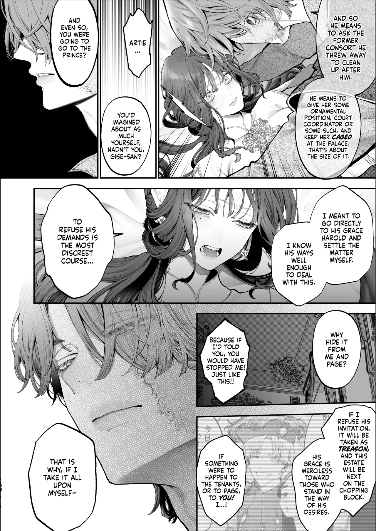 Houtou Kizoku wa Moto Outaishihi to no Haramasekon de Isogashii – The Rake and The Once Crowned Princess – Chapter 1 – page 95